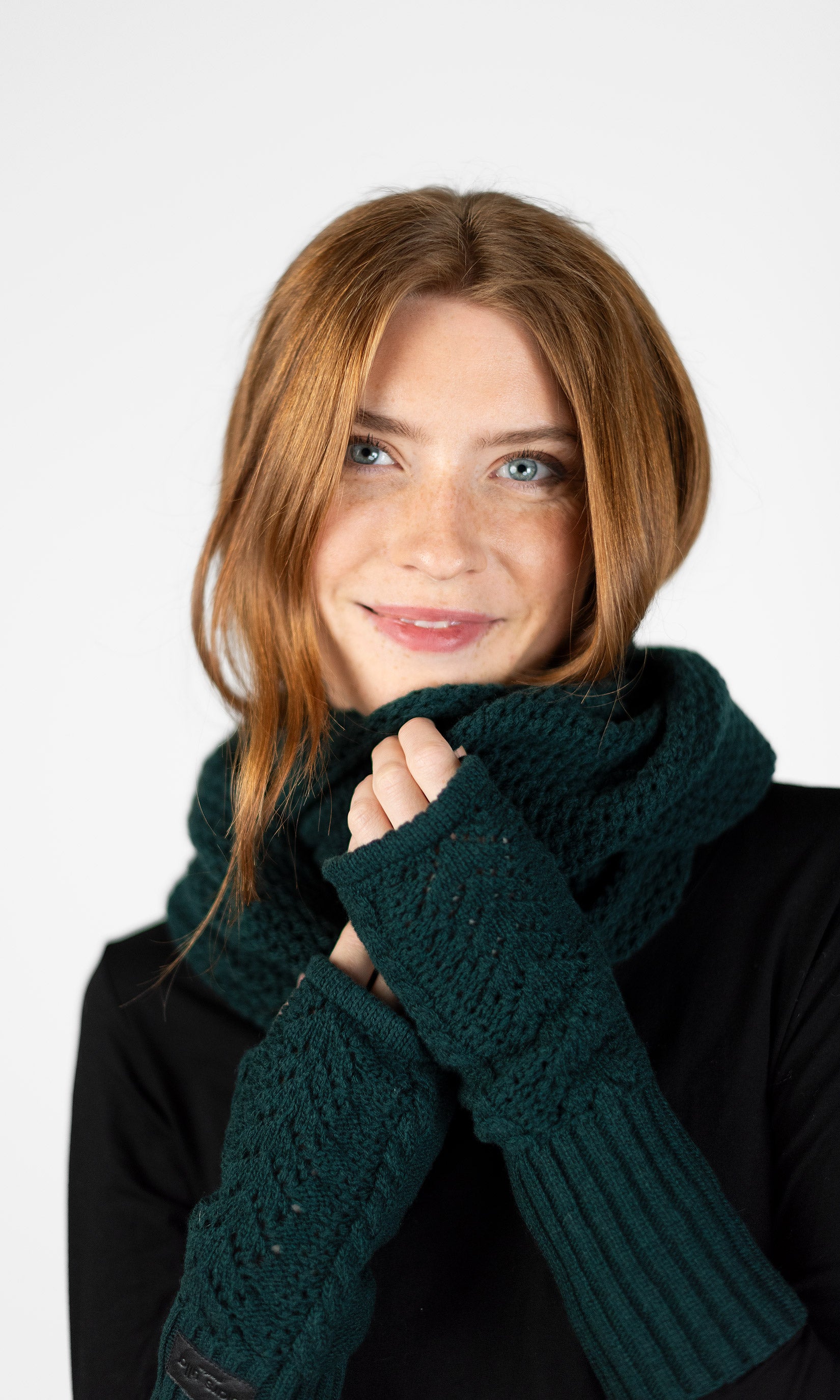 Wool fingerless gloves