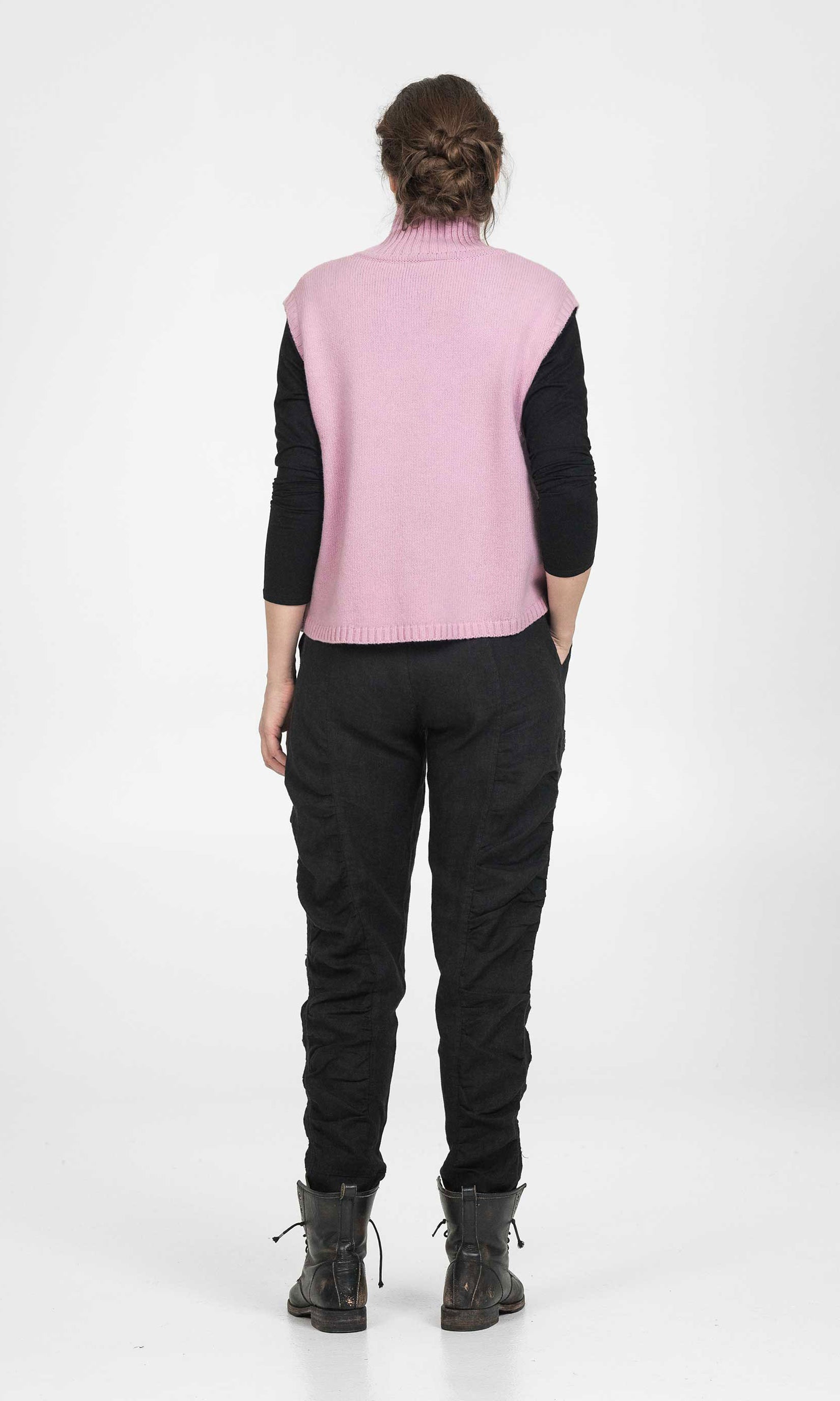 Gestrickte Poloweste aus Wolle