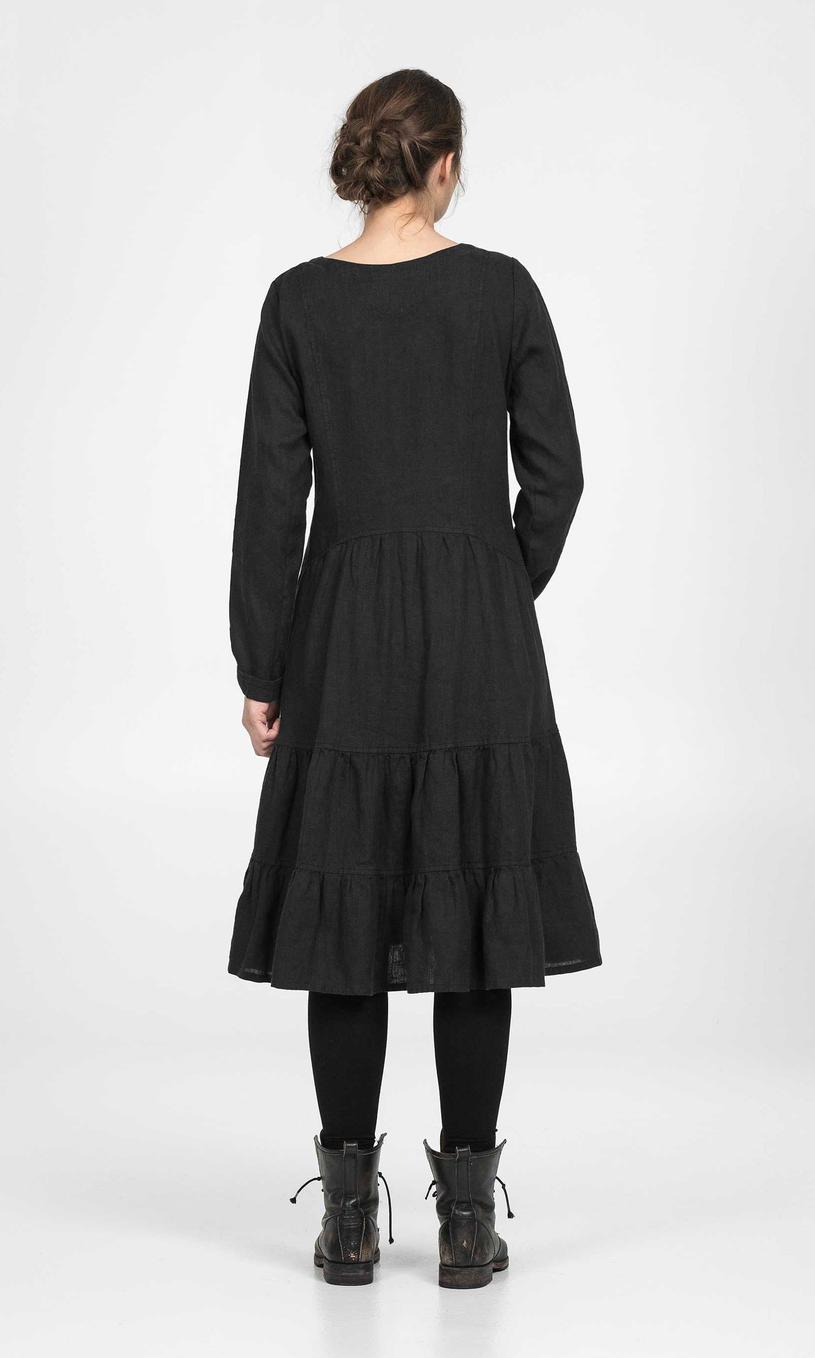 Linen coat dress with pockets