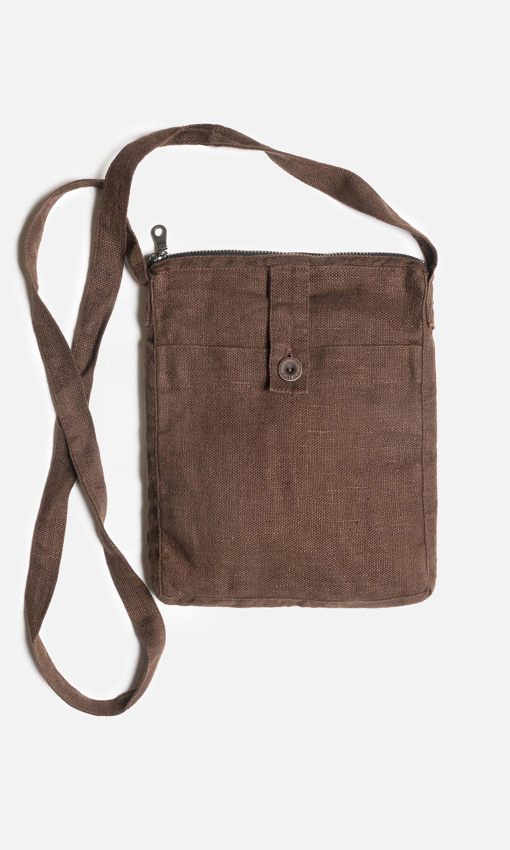 Linen bag with shoulder strap