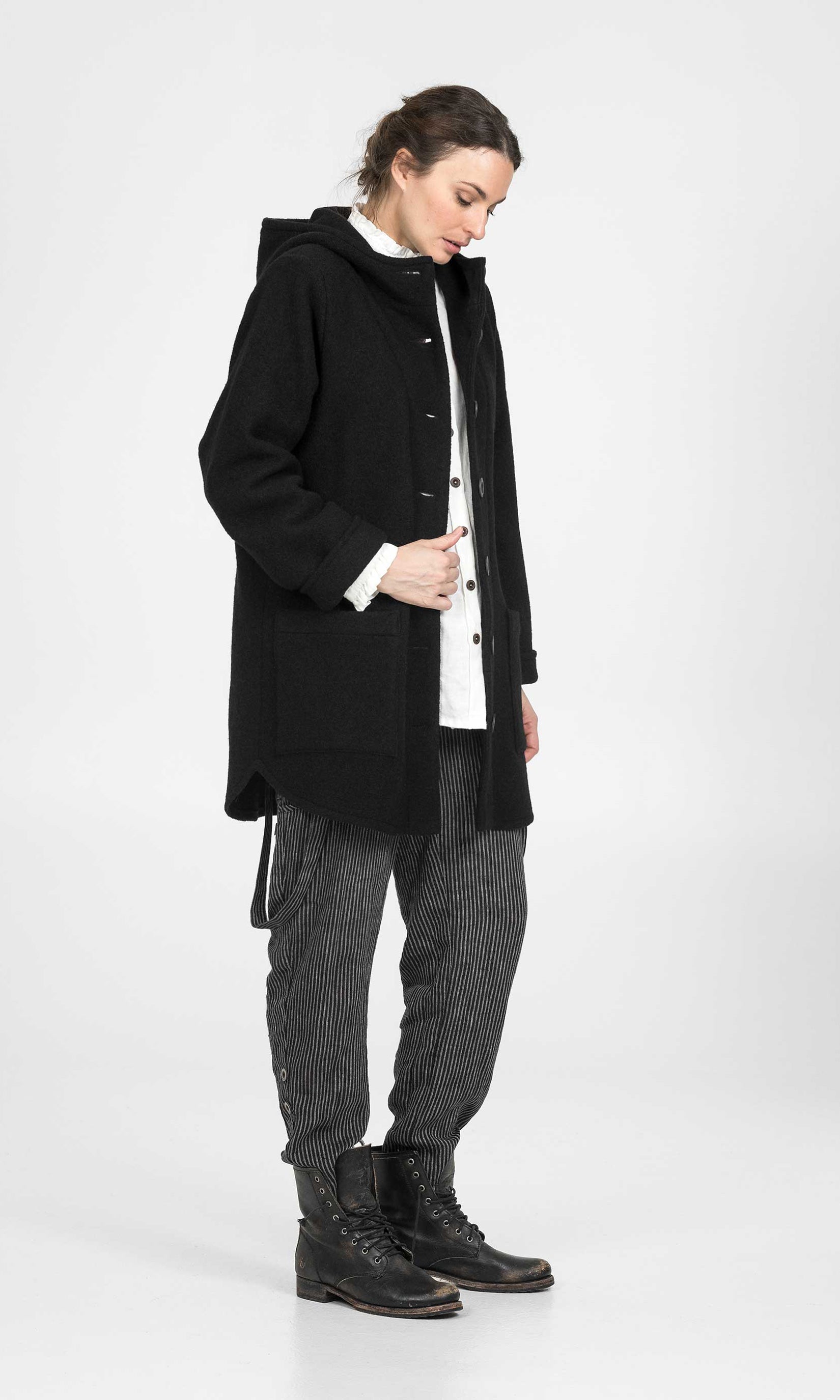 Longer wool jacket with lovely hood