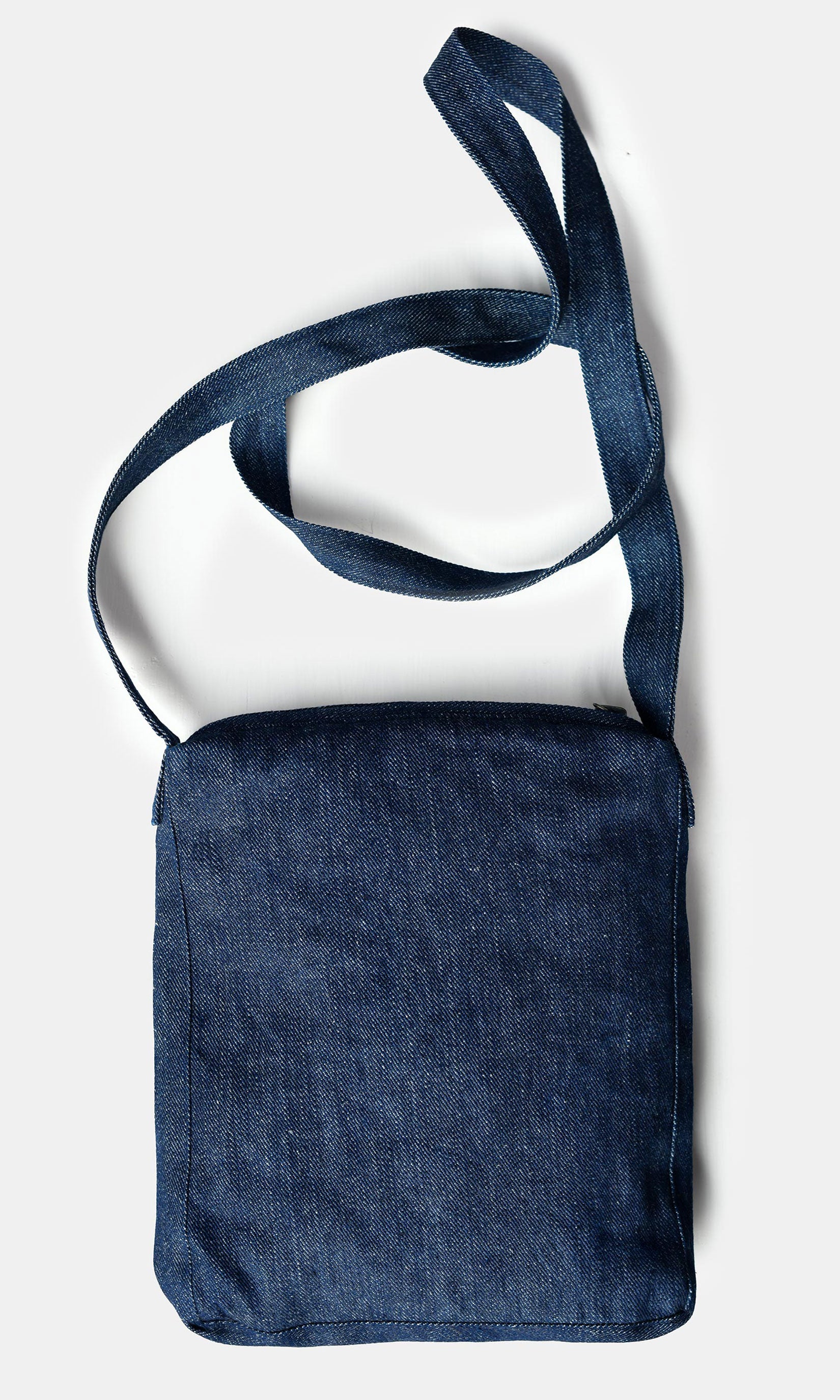 Denim bag with shoulder strap