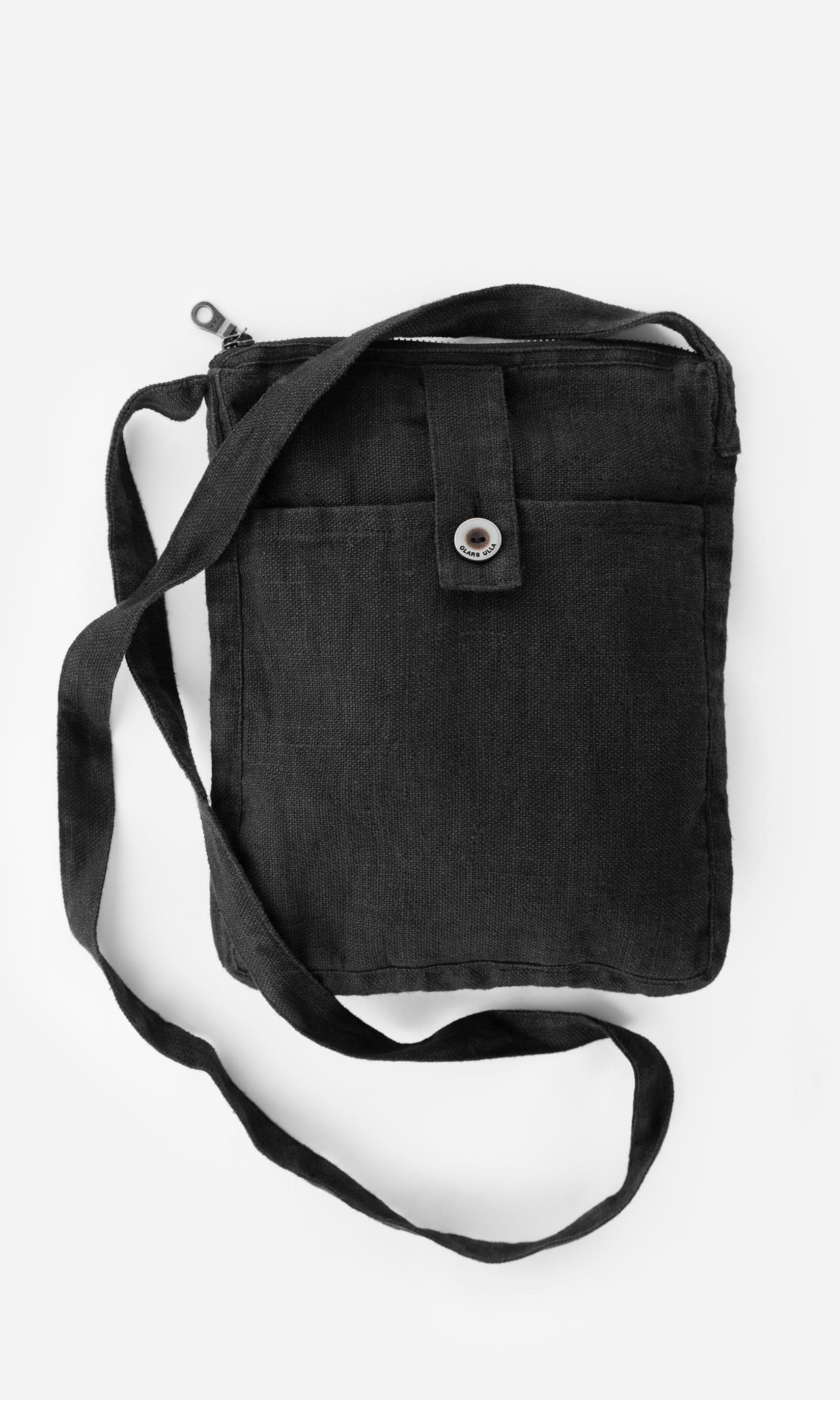 Linen bag with shoulder strap