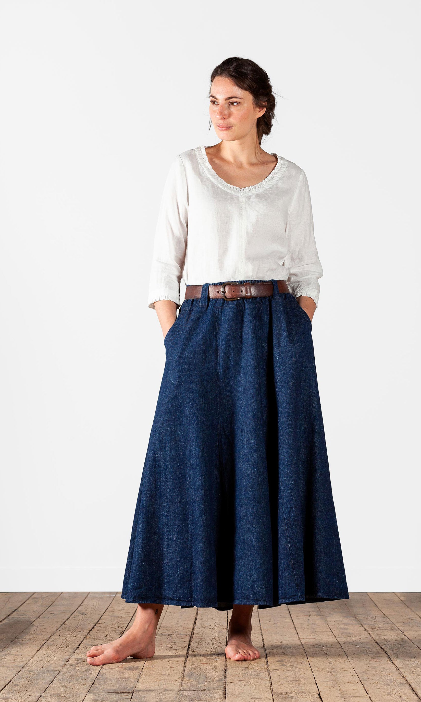 Maxi skirt in jeans