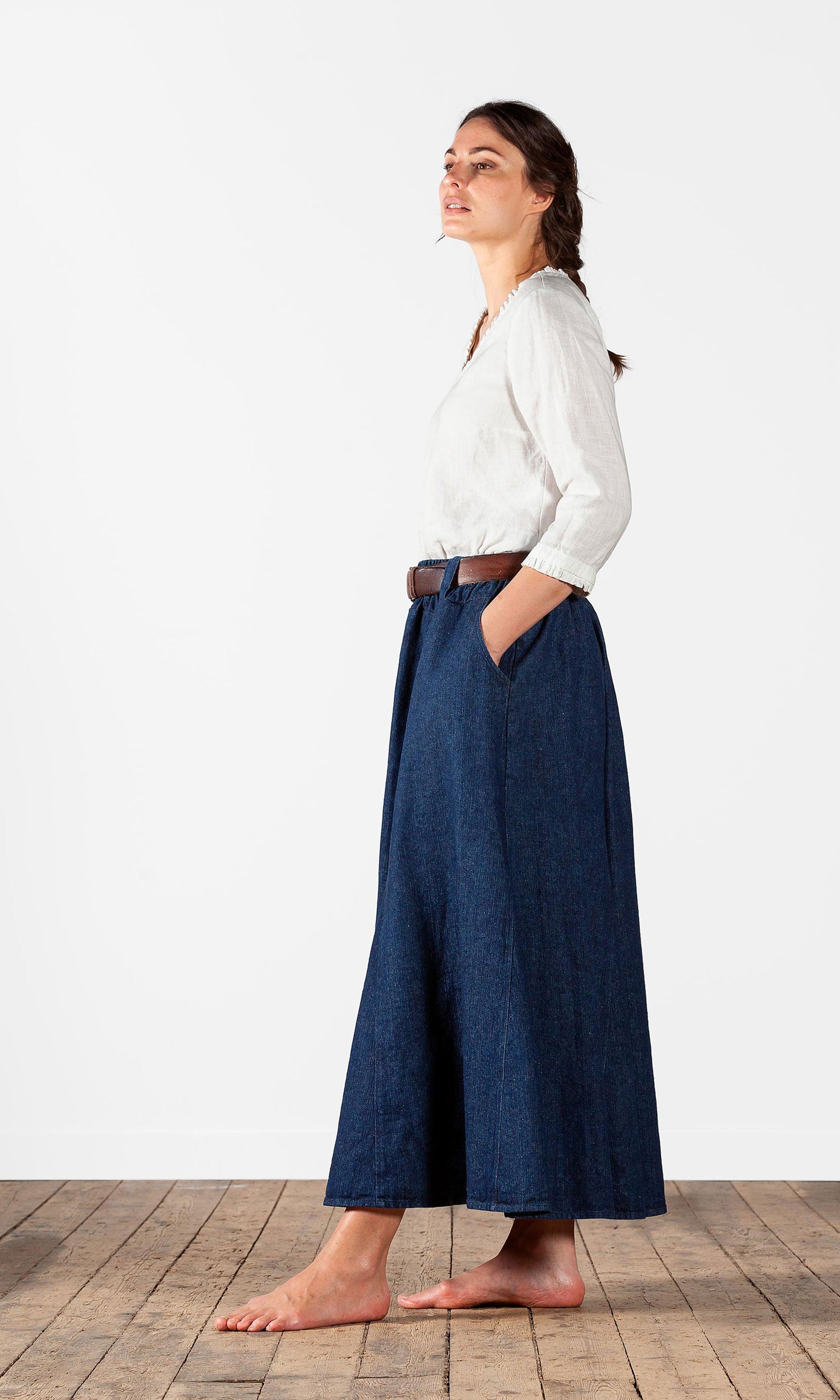 Maxi skirt in jeans
