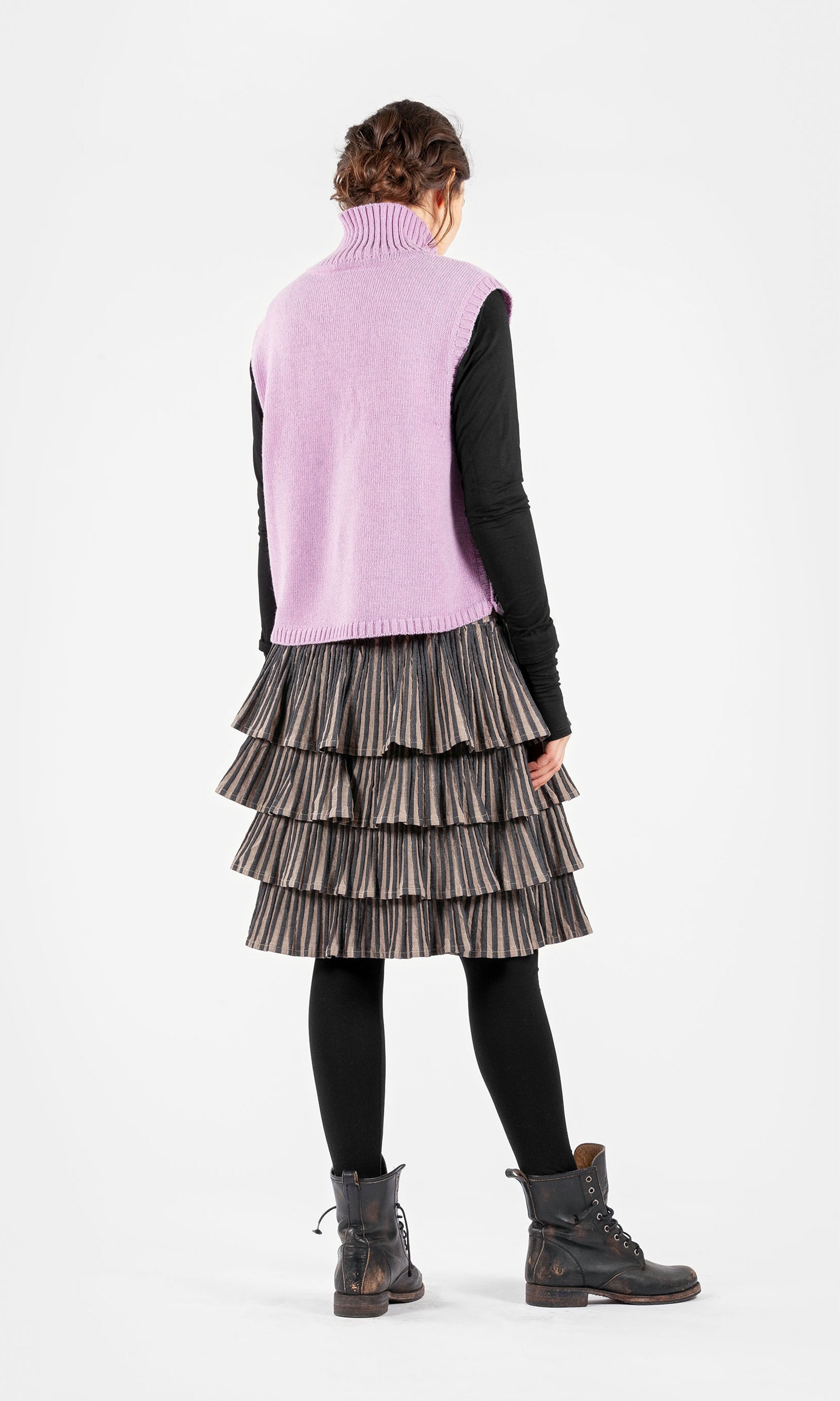 Gestrickte Poloweste aus Wolle