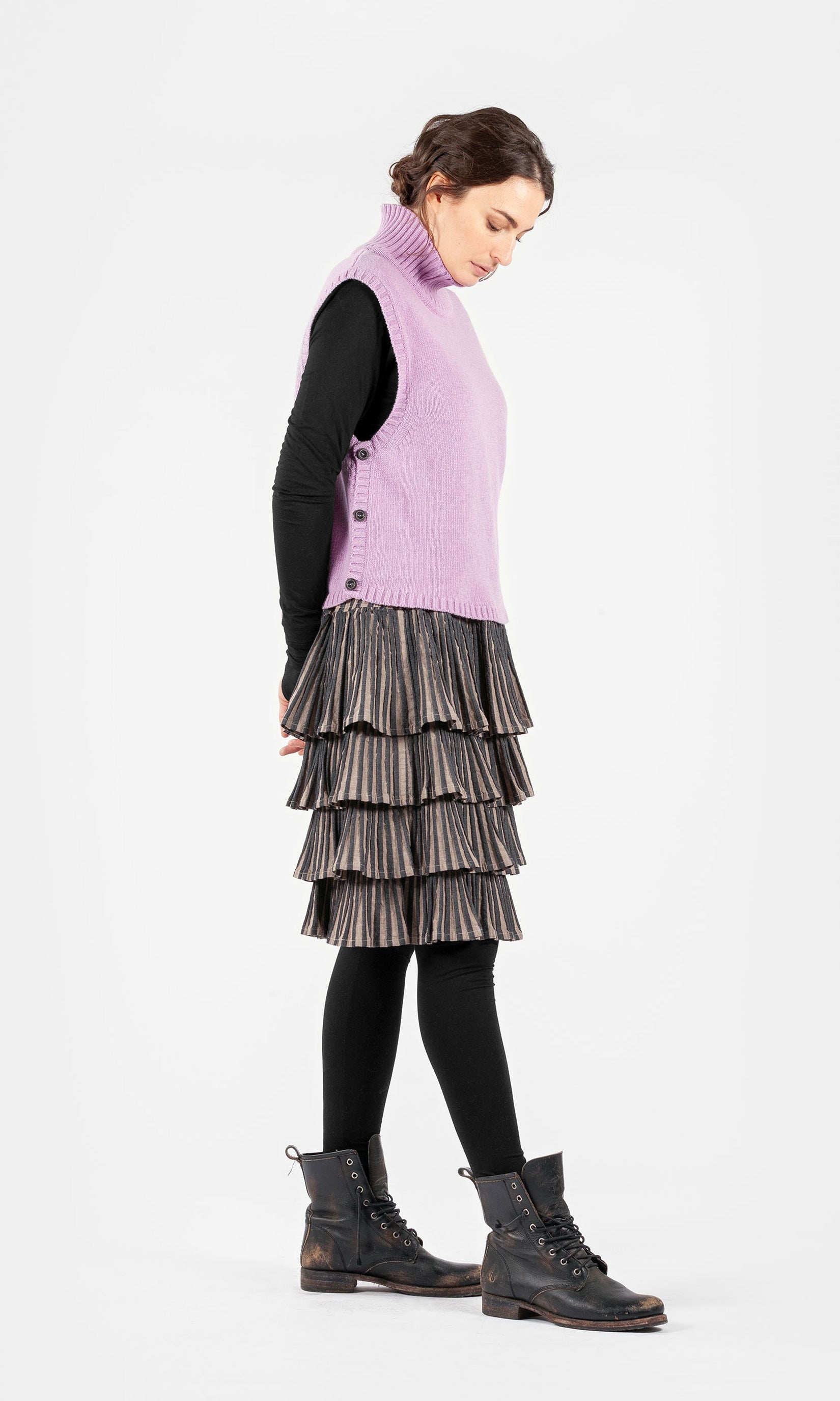 Gestrickte Poloweste aus Wolle