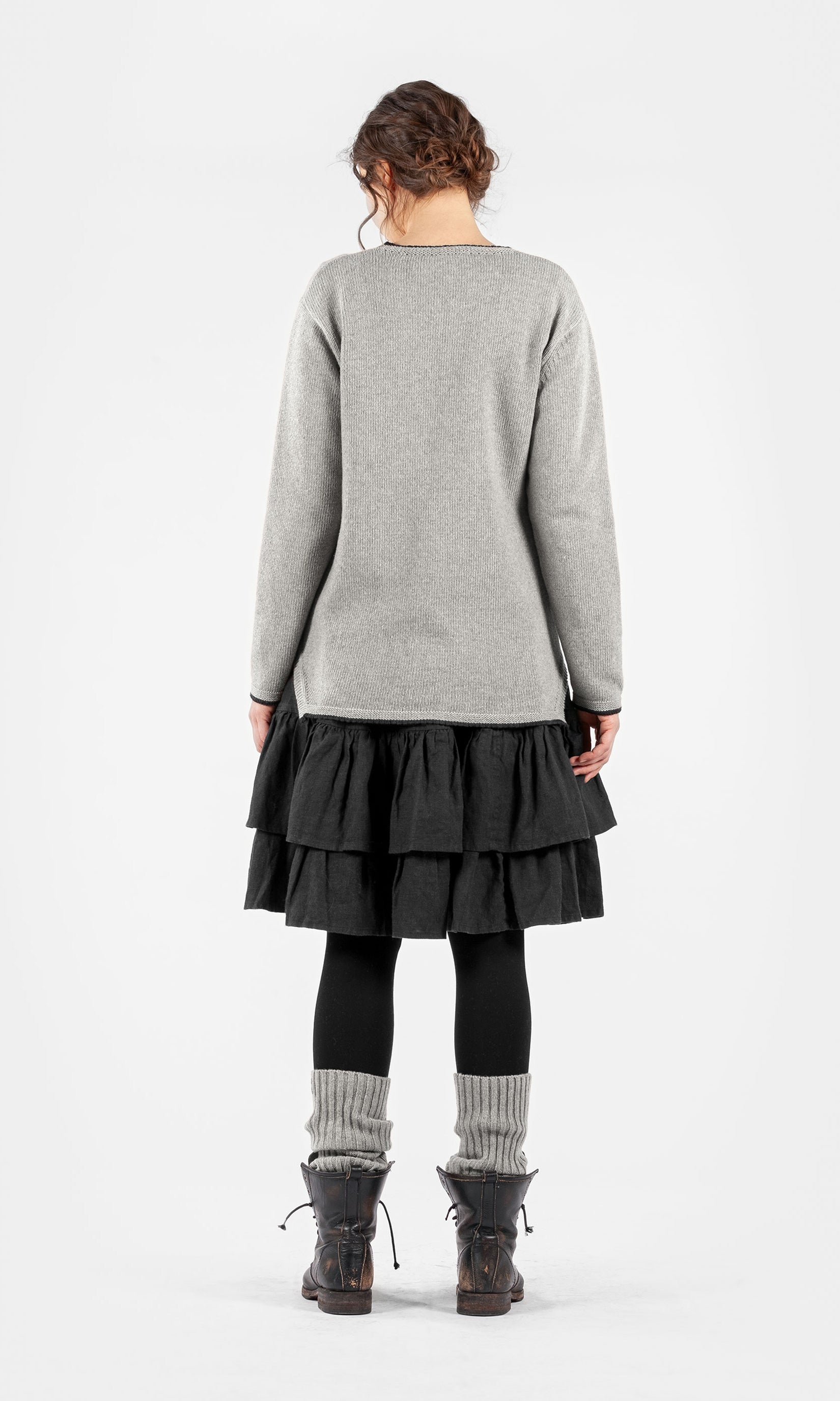 Gestrickter Wollpullover