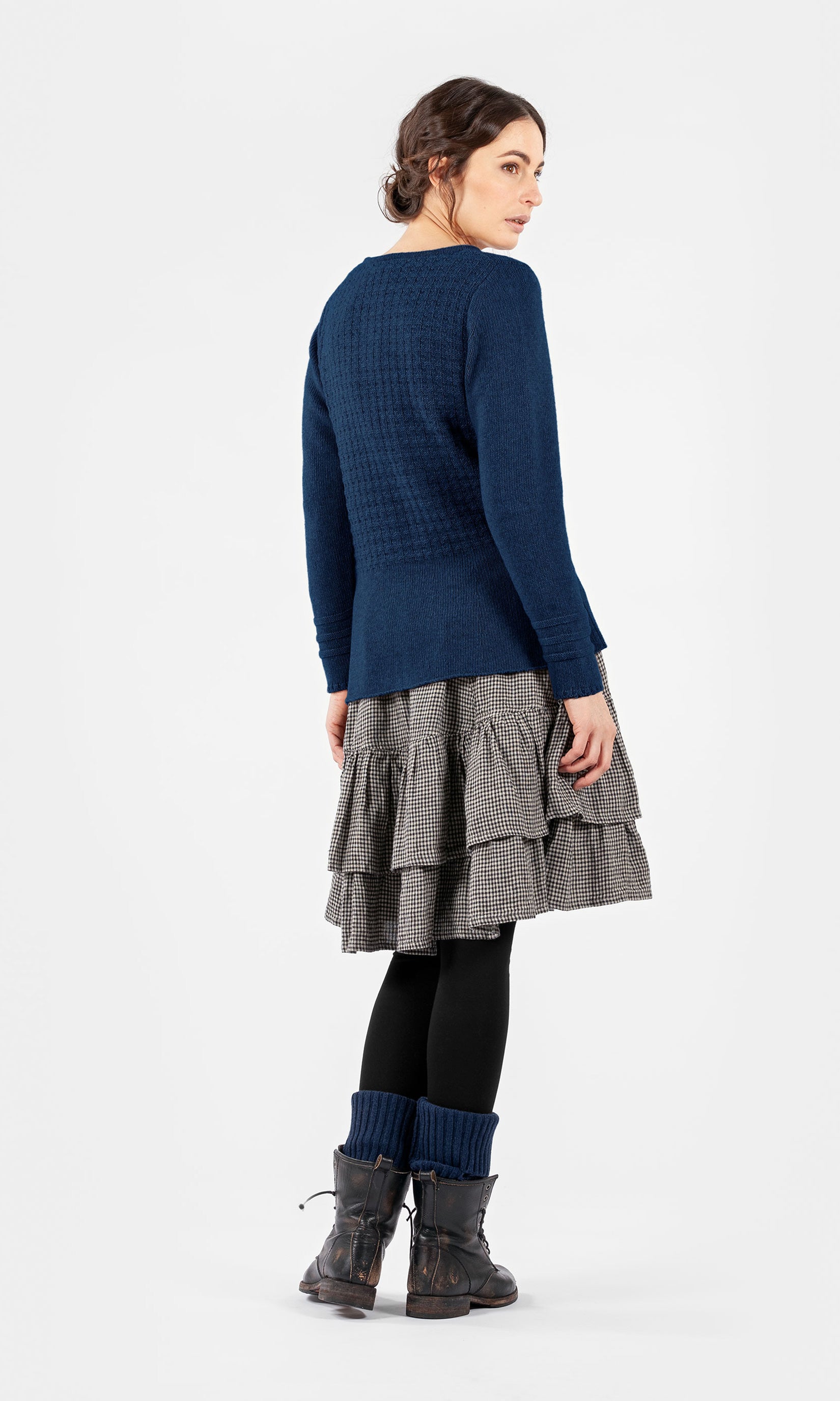 Fitted knitted wool cardigan