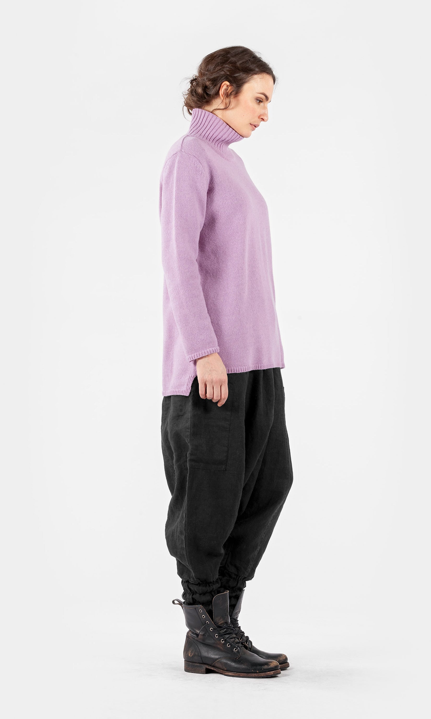 Knitted wool polo shirt