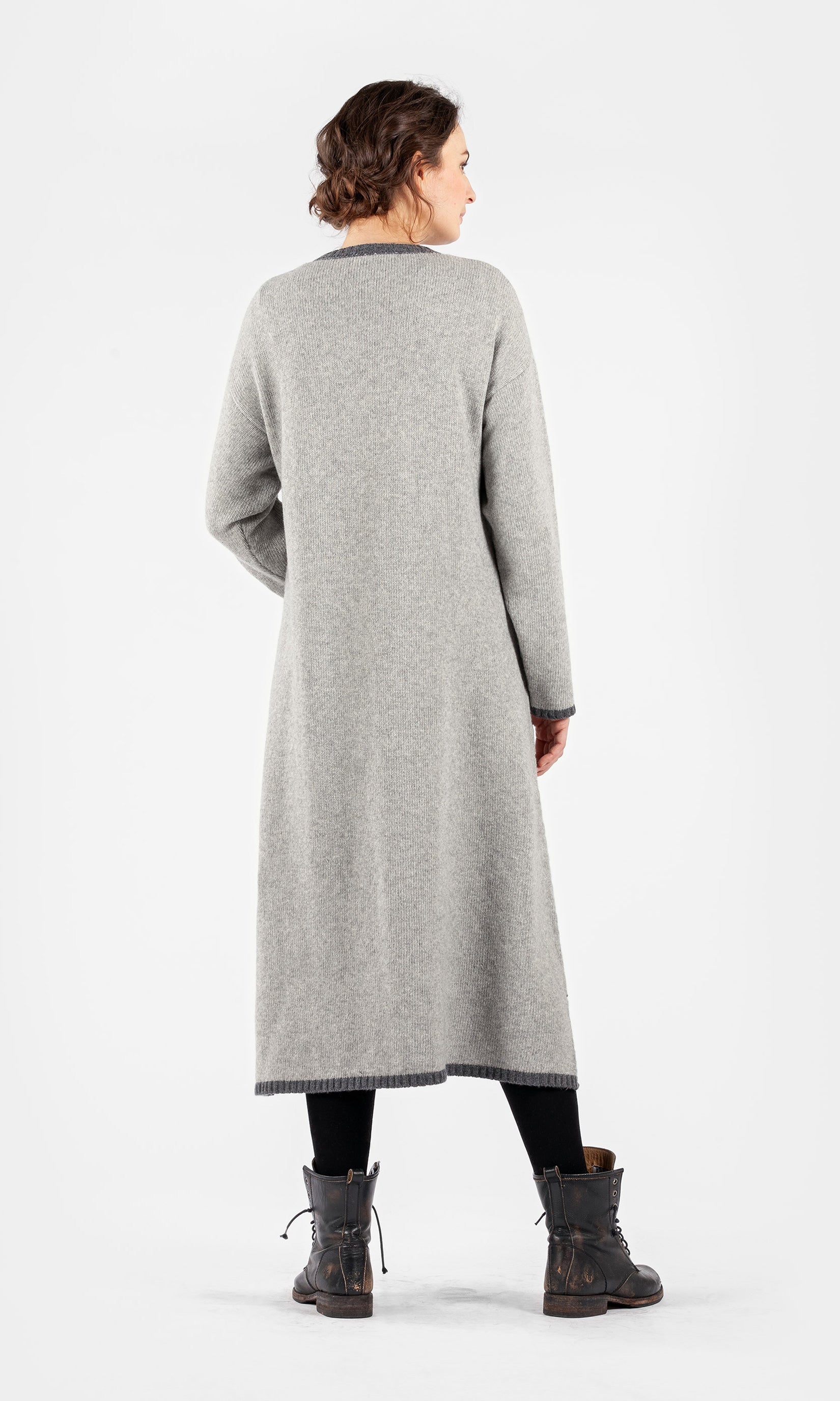 Lång ullklänning med fickor