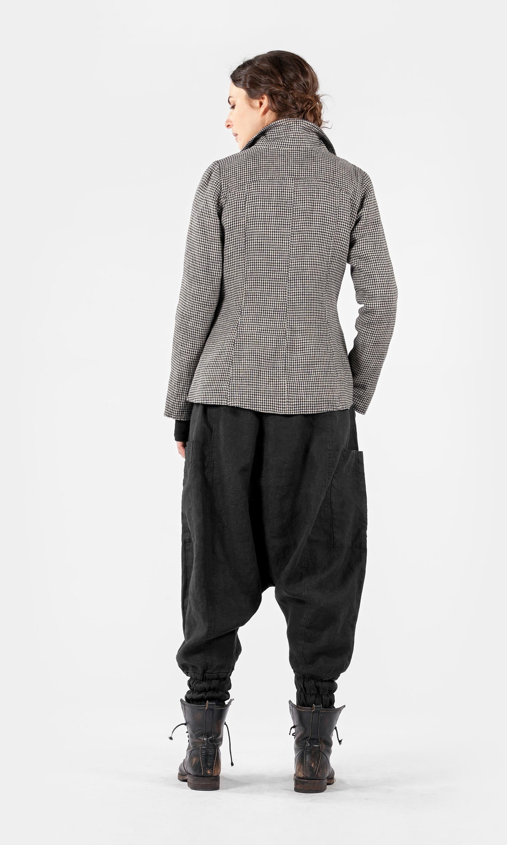 Klassischer gefütterter Leinenblazer