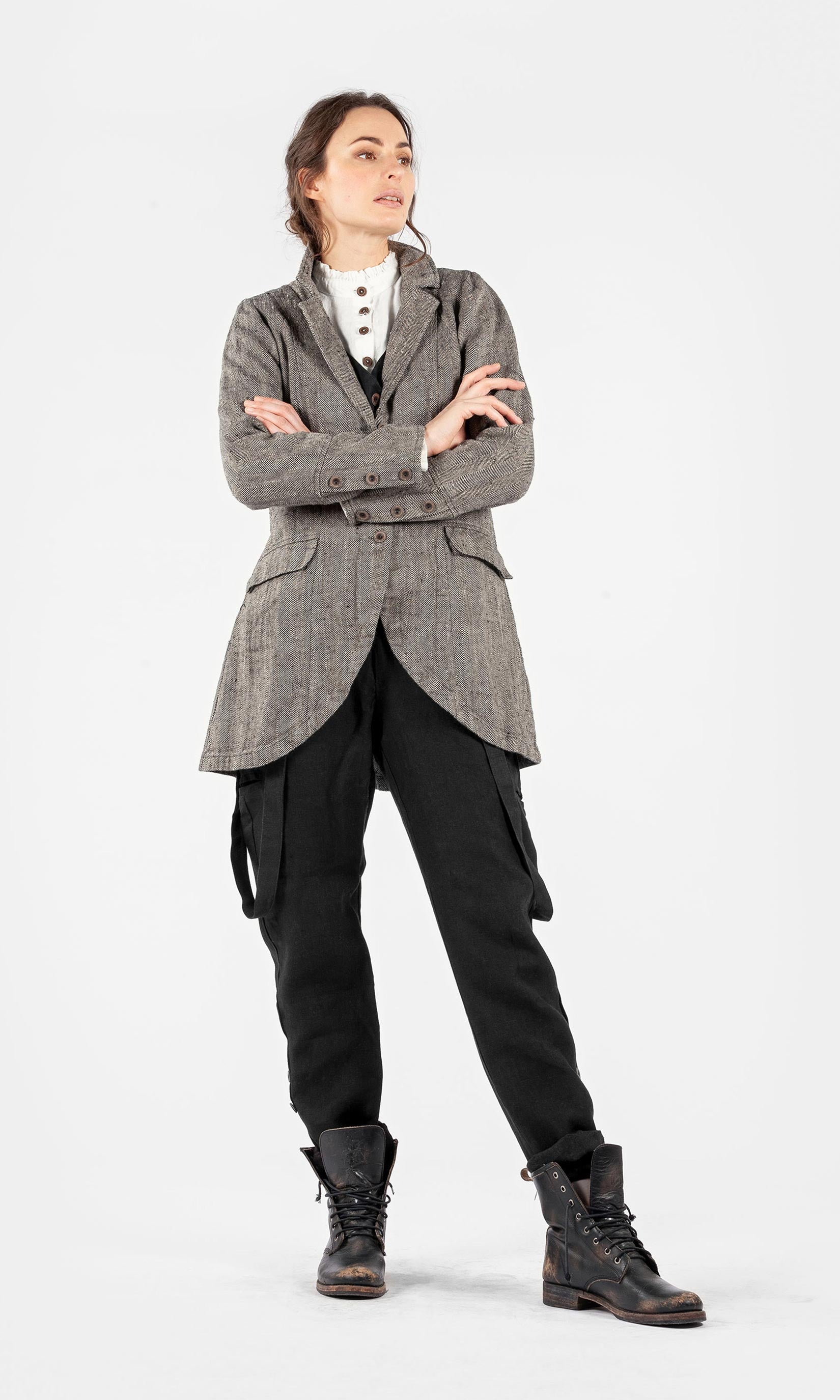 Linnekavaj i lång, figursydd modell