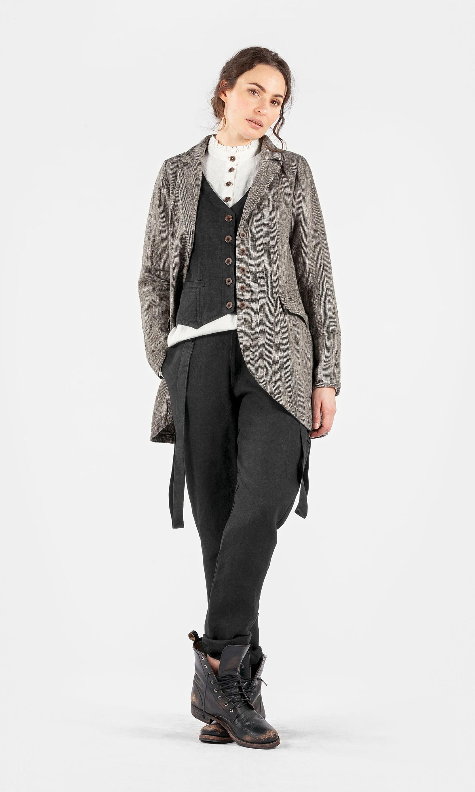 Long tailored linen jacket