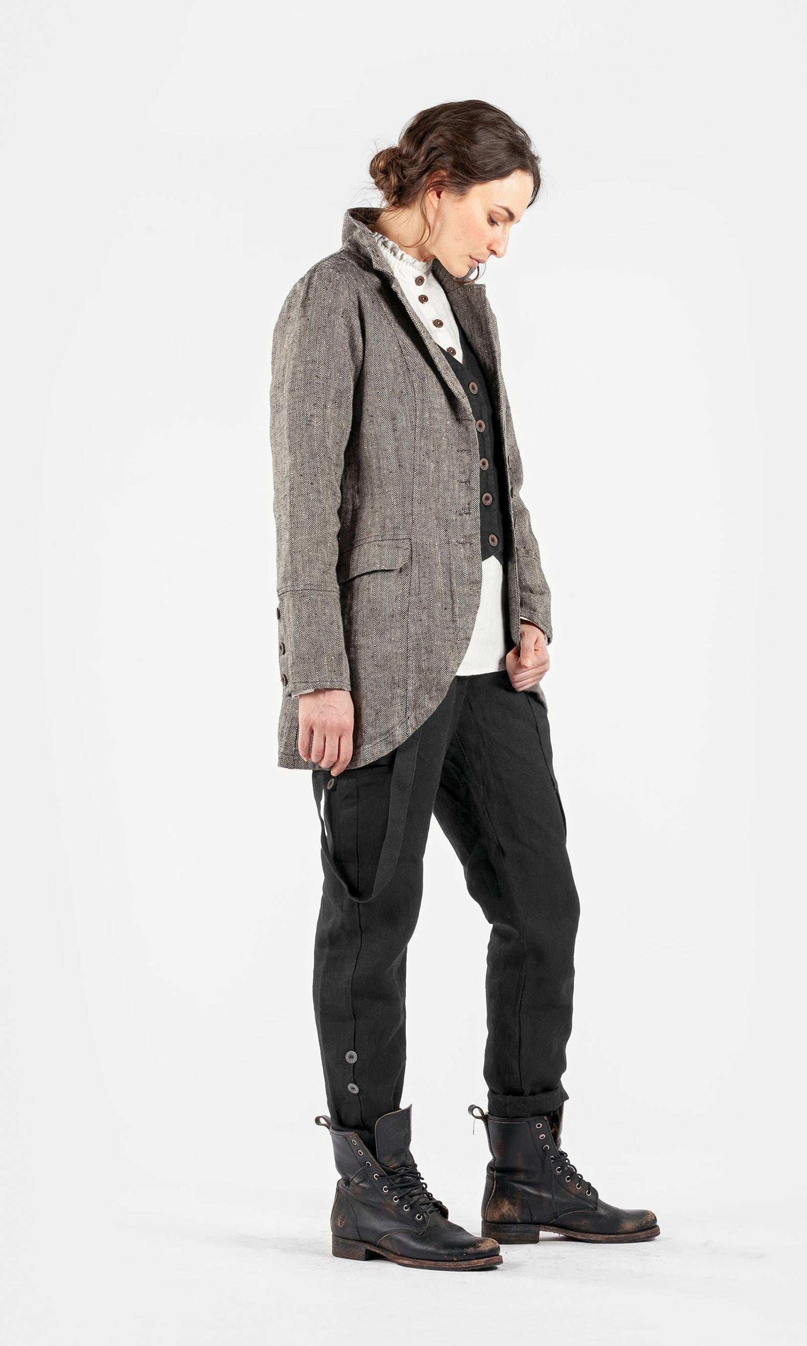 Linnekavaj i lång, figursydd modell