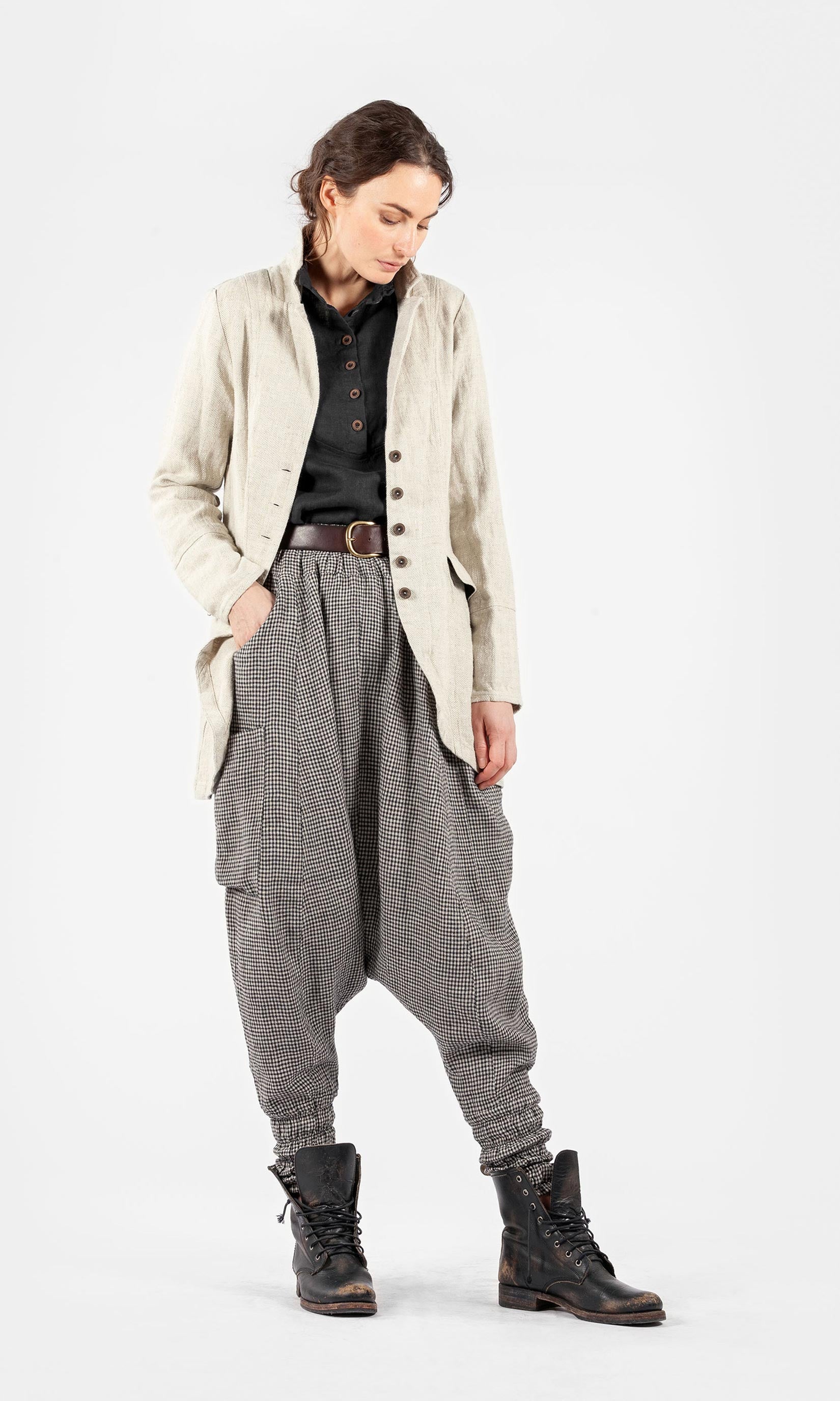 Long tailored linen jacket