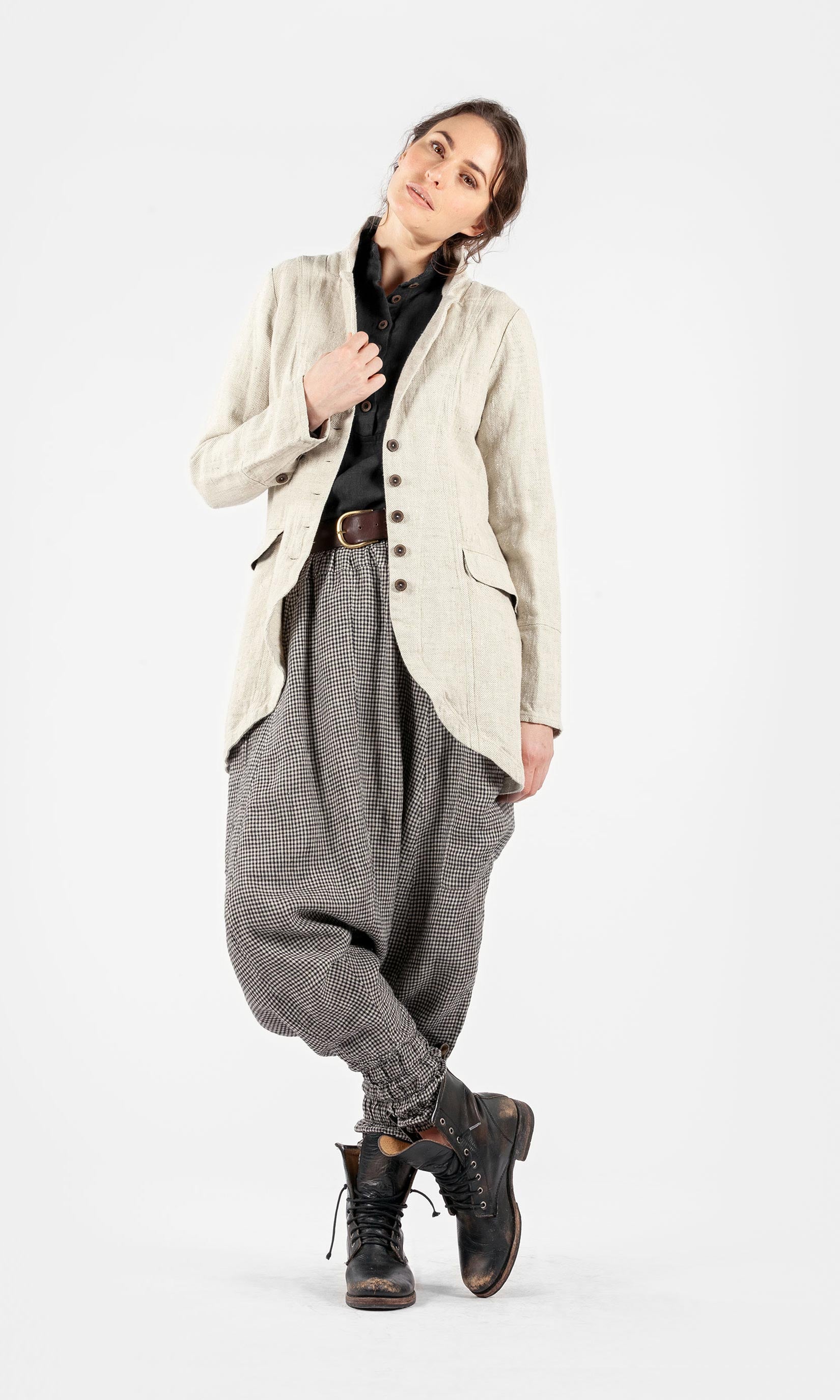 Long tailored linen jacket