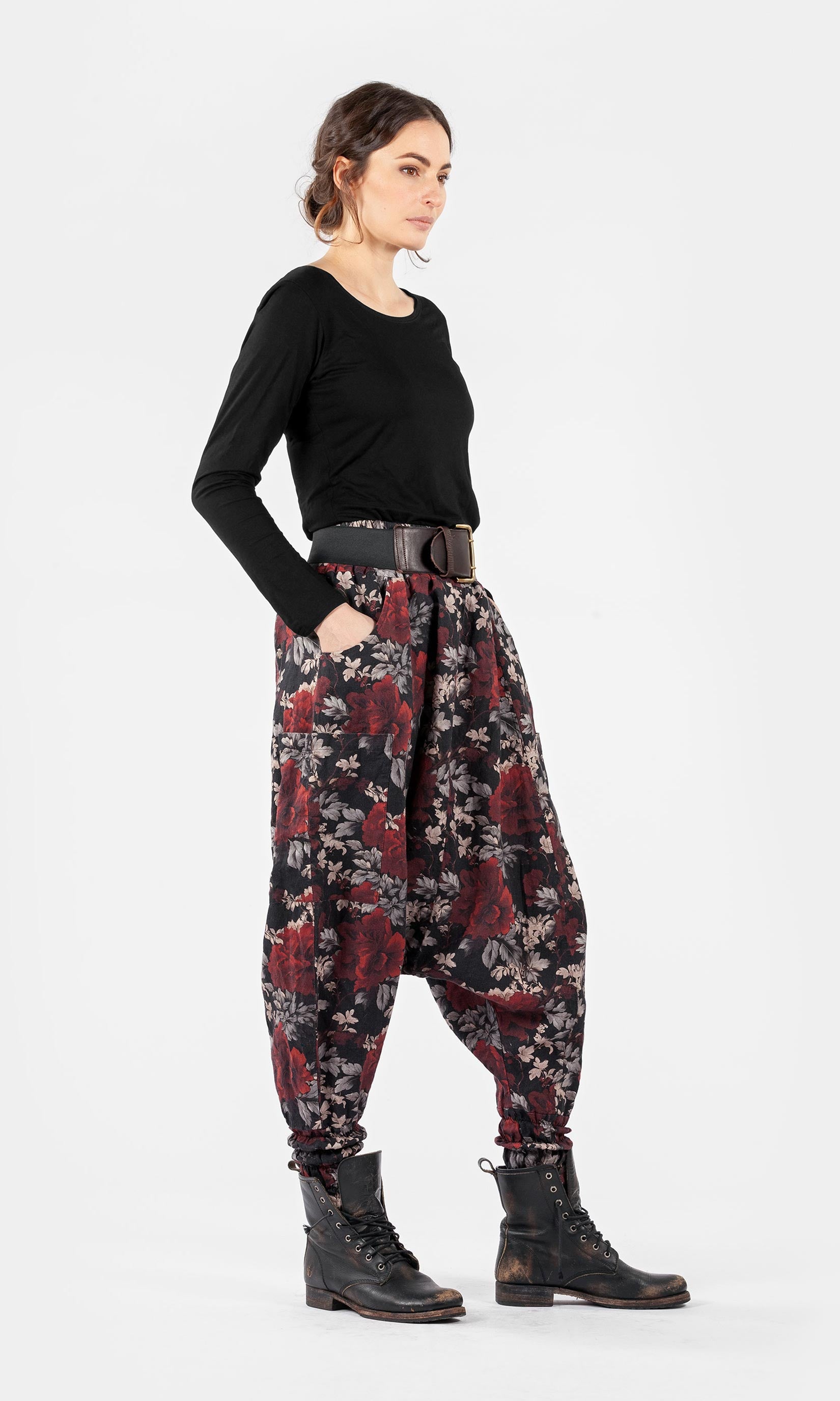 Linen harem pants