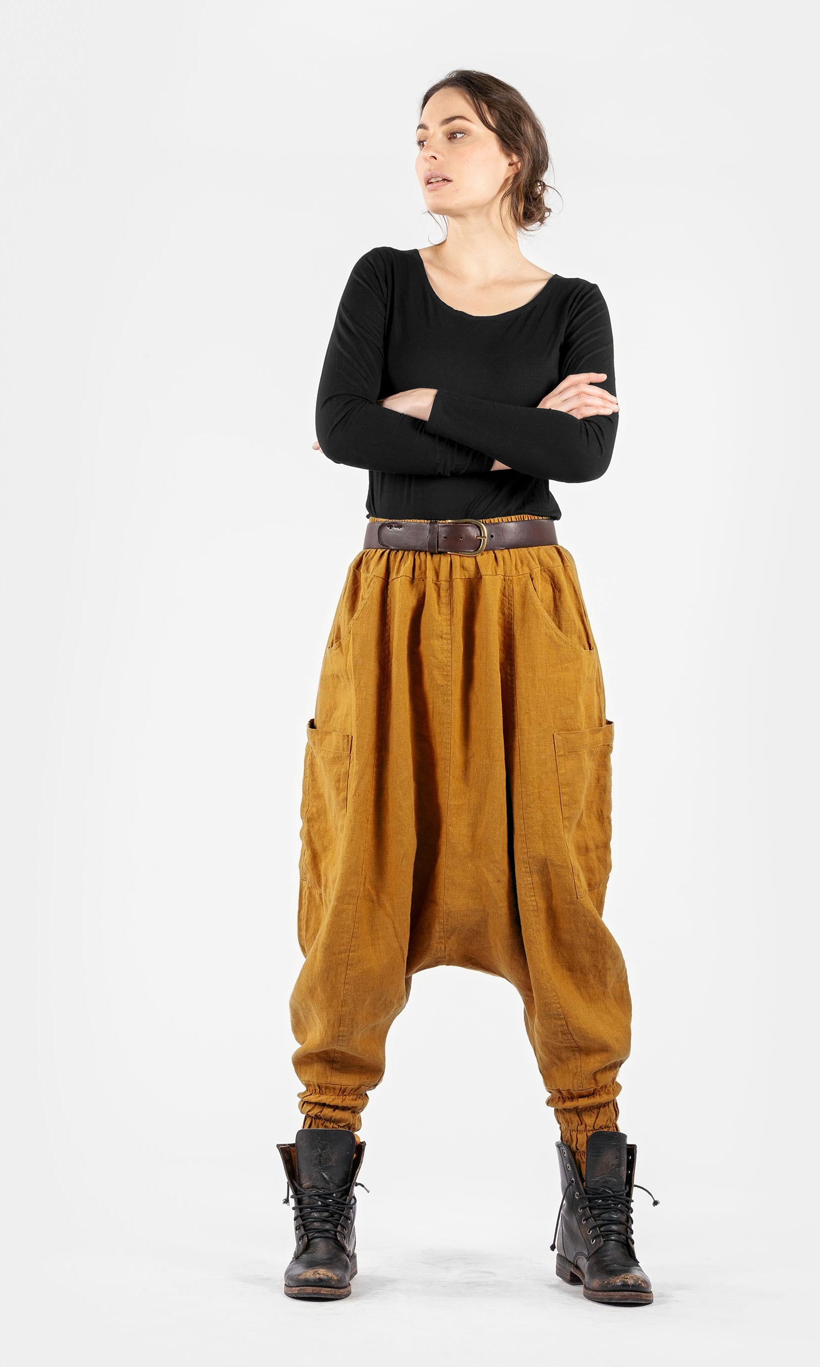 Linen harem pants