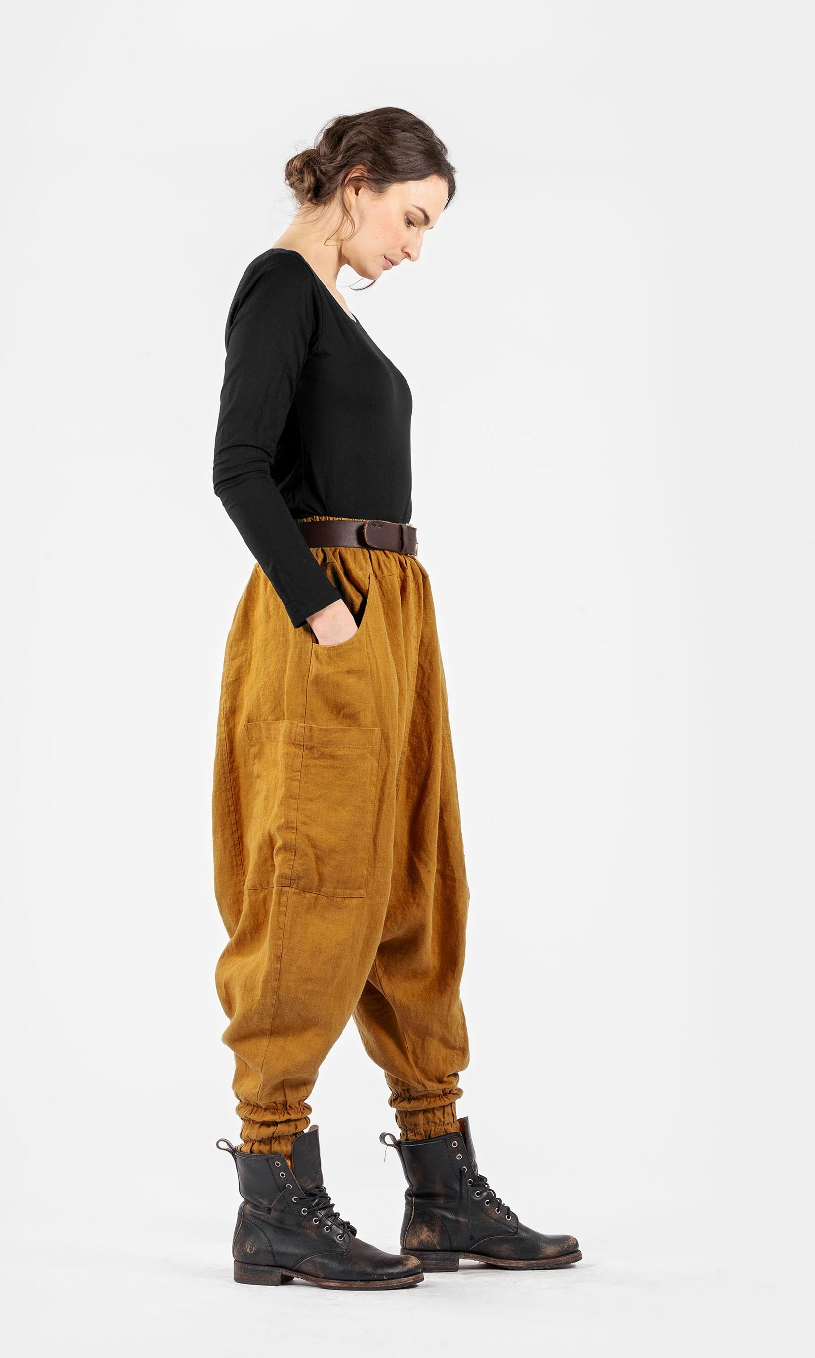 Linen harem pants