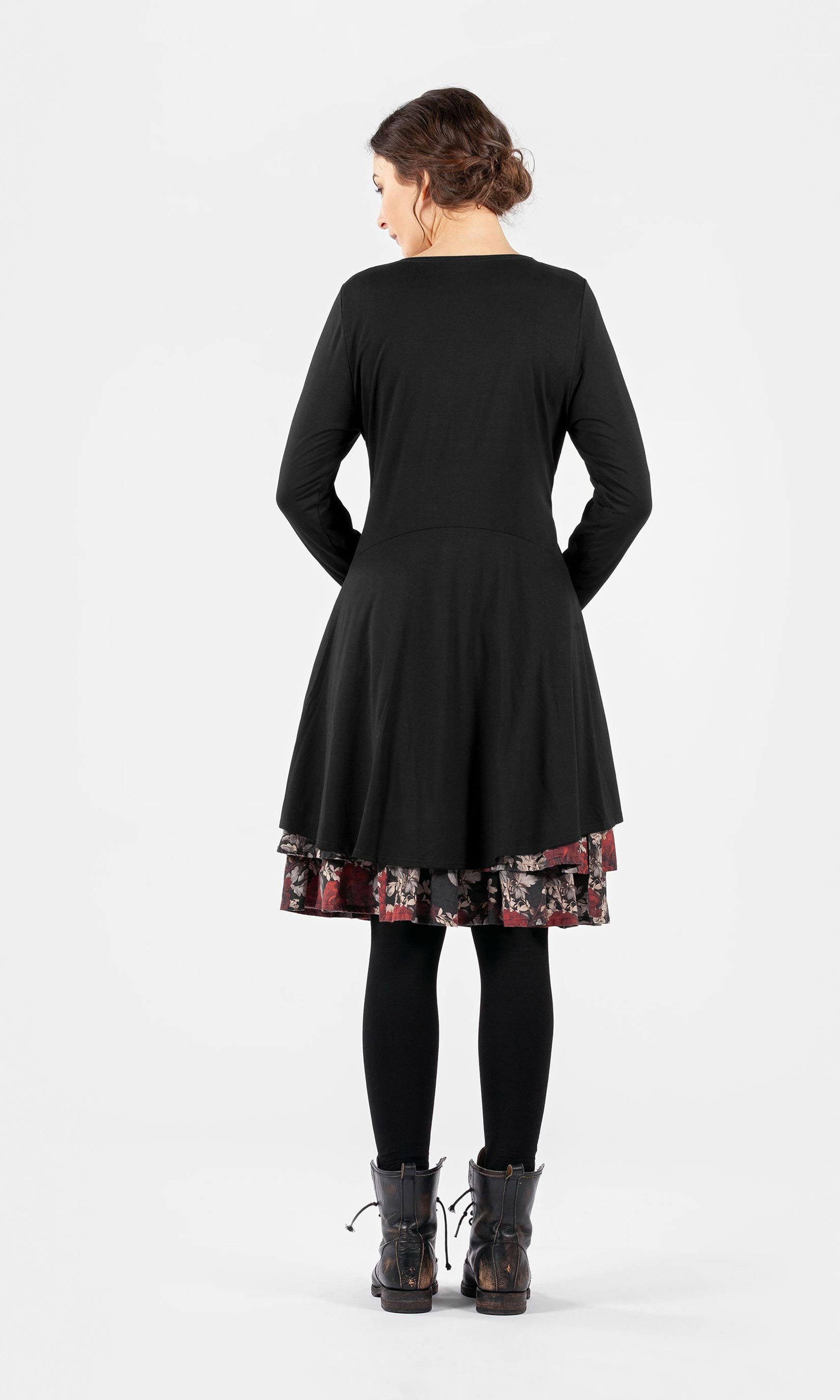 Viskose-Tunika mit durchgehendem Knopfverschluss