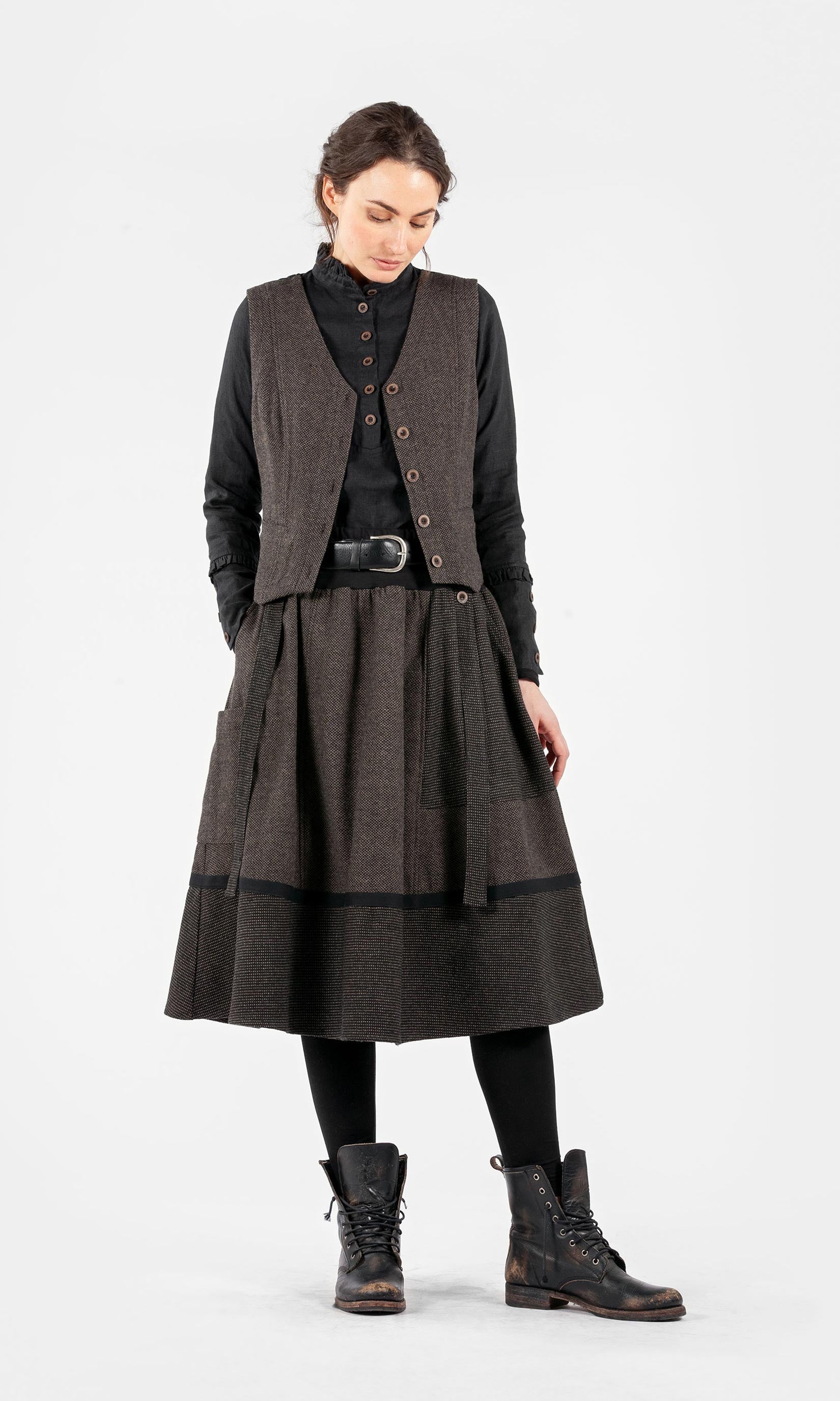 Gefütterte Anzugweste aus Wollmischung