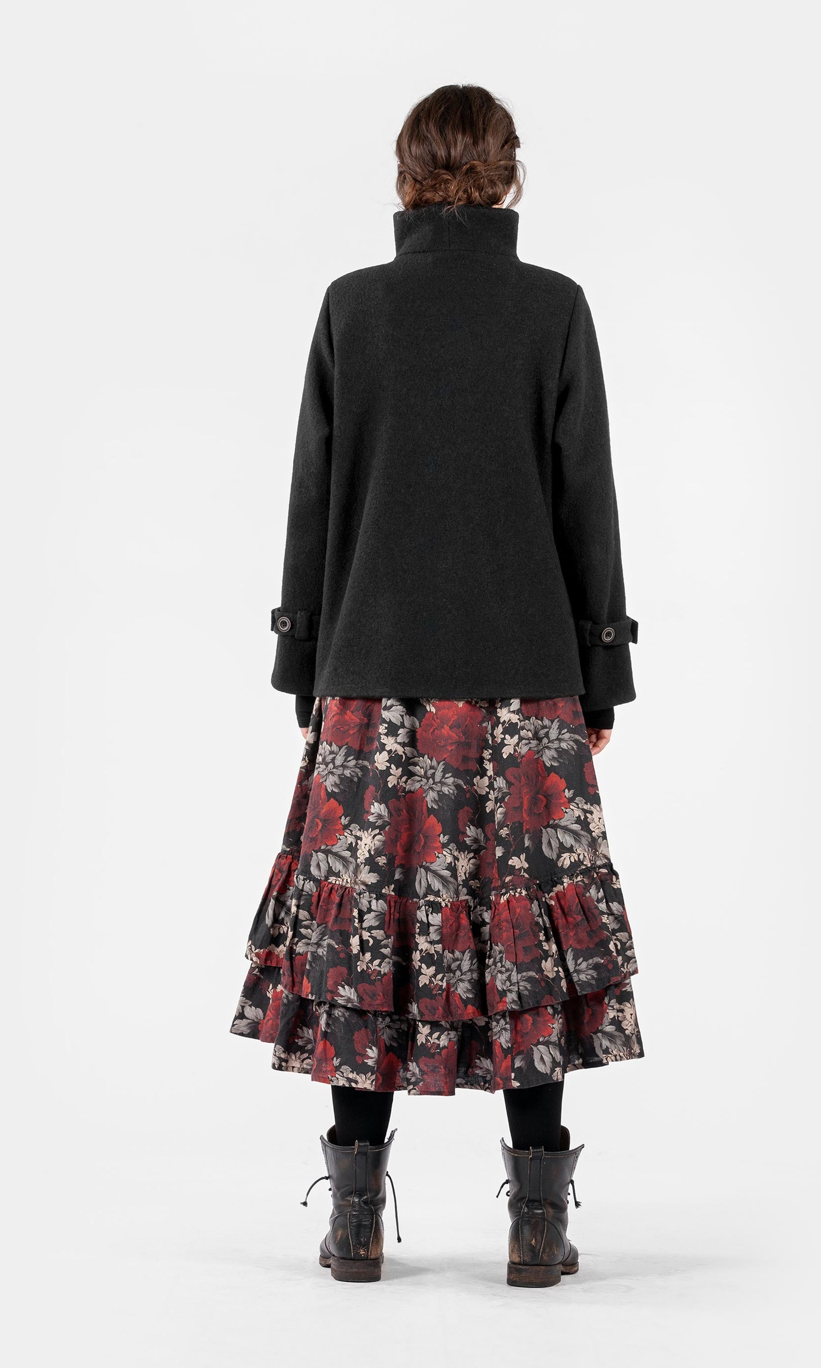 Wolljacke mit großem Kragen