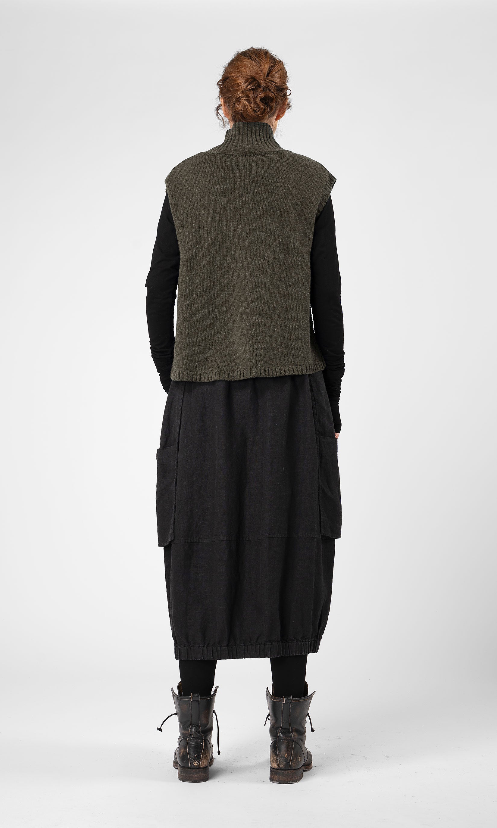 Gestrickte Poloweste aus Wolle