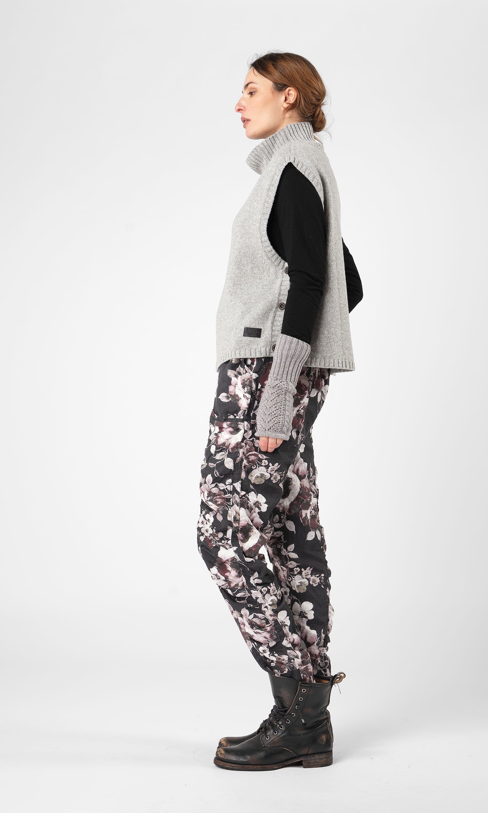 Poloväst i stickad ull