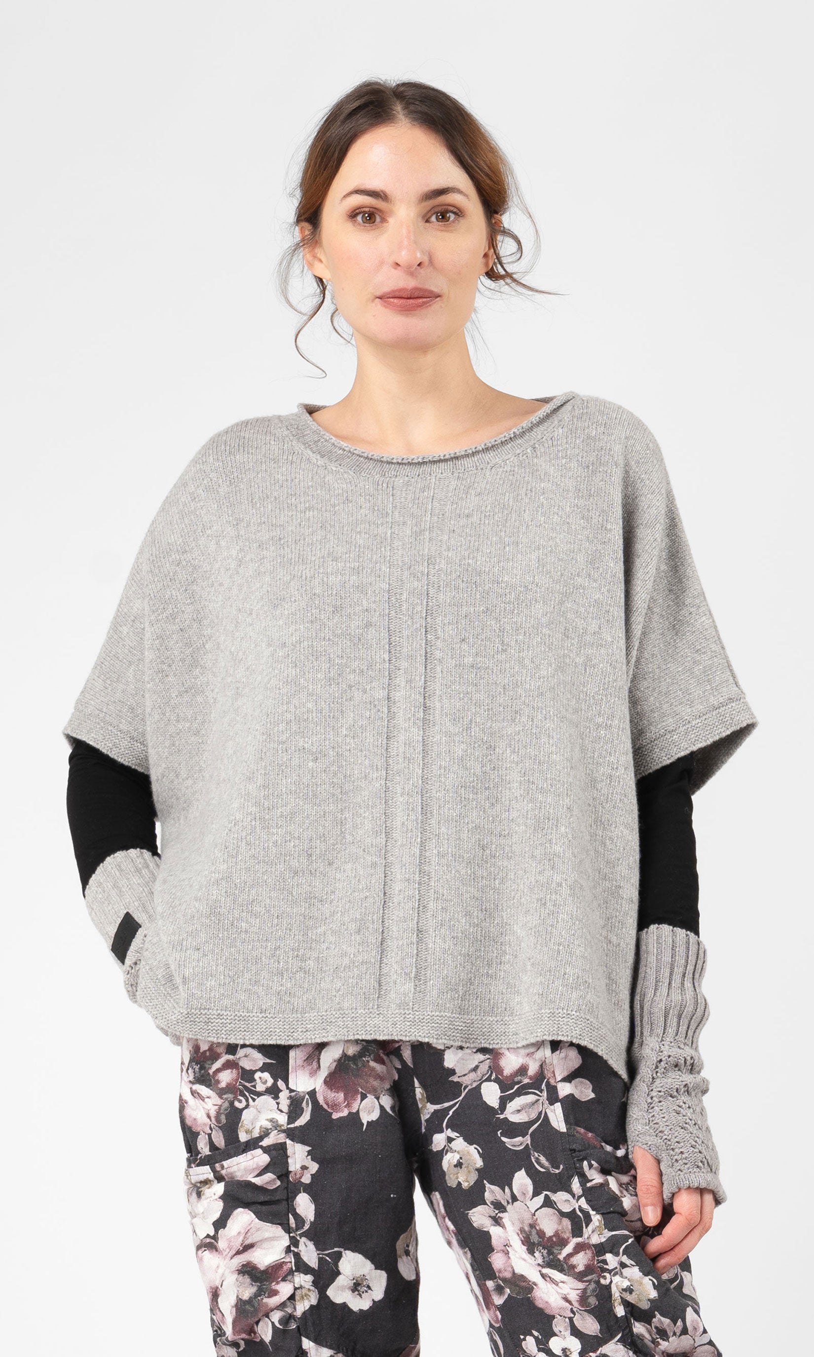Gestrickte Oversize-Wollweste