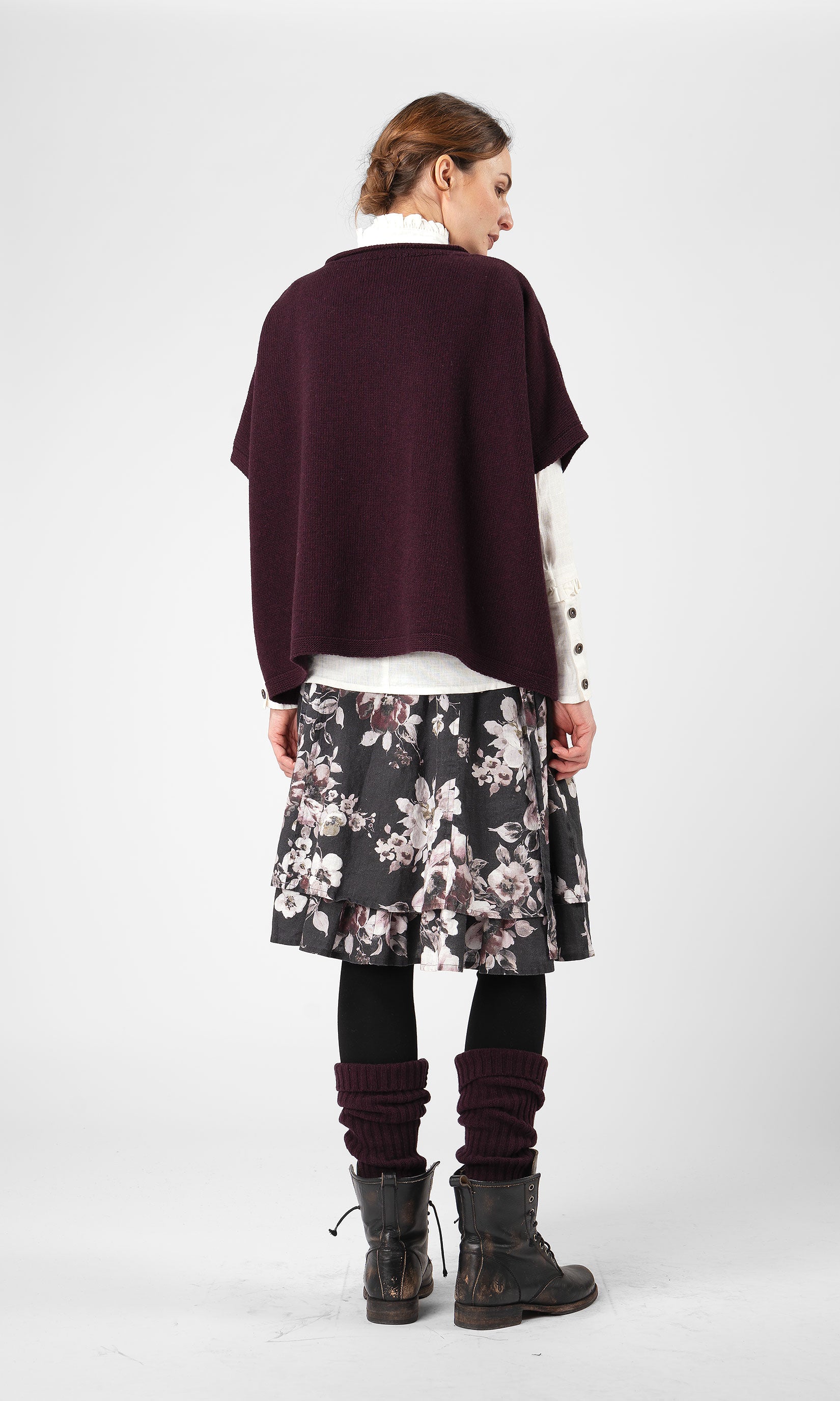 Gestrickte Oversize-Wollweste