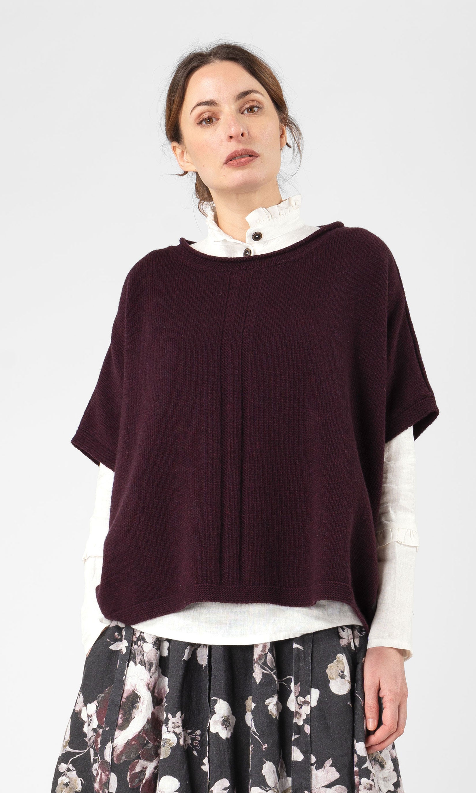 Gestrickte Oversize-Wollweste