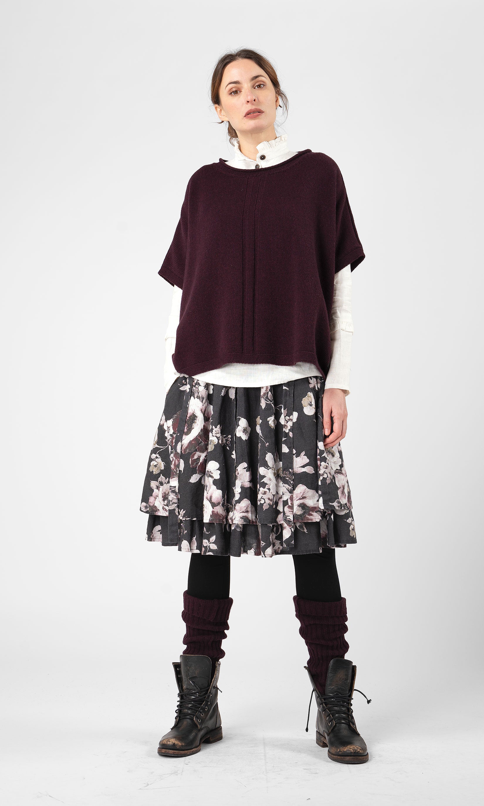 Gestrickte Oversize-Wollweste