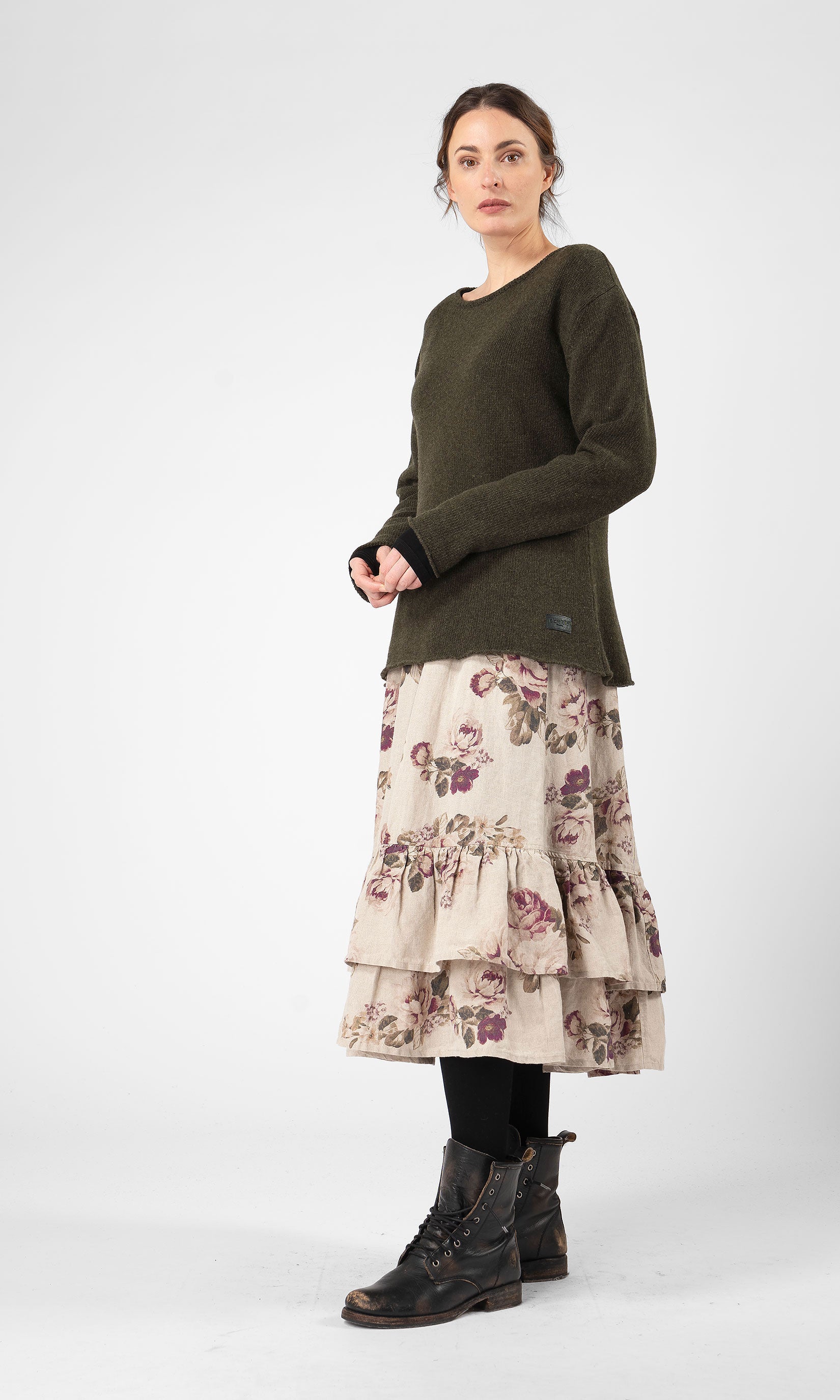 Gestrickter Wollpullover