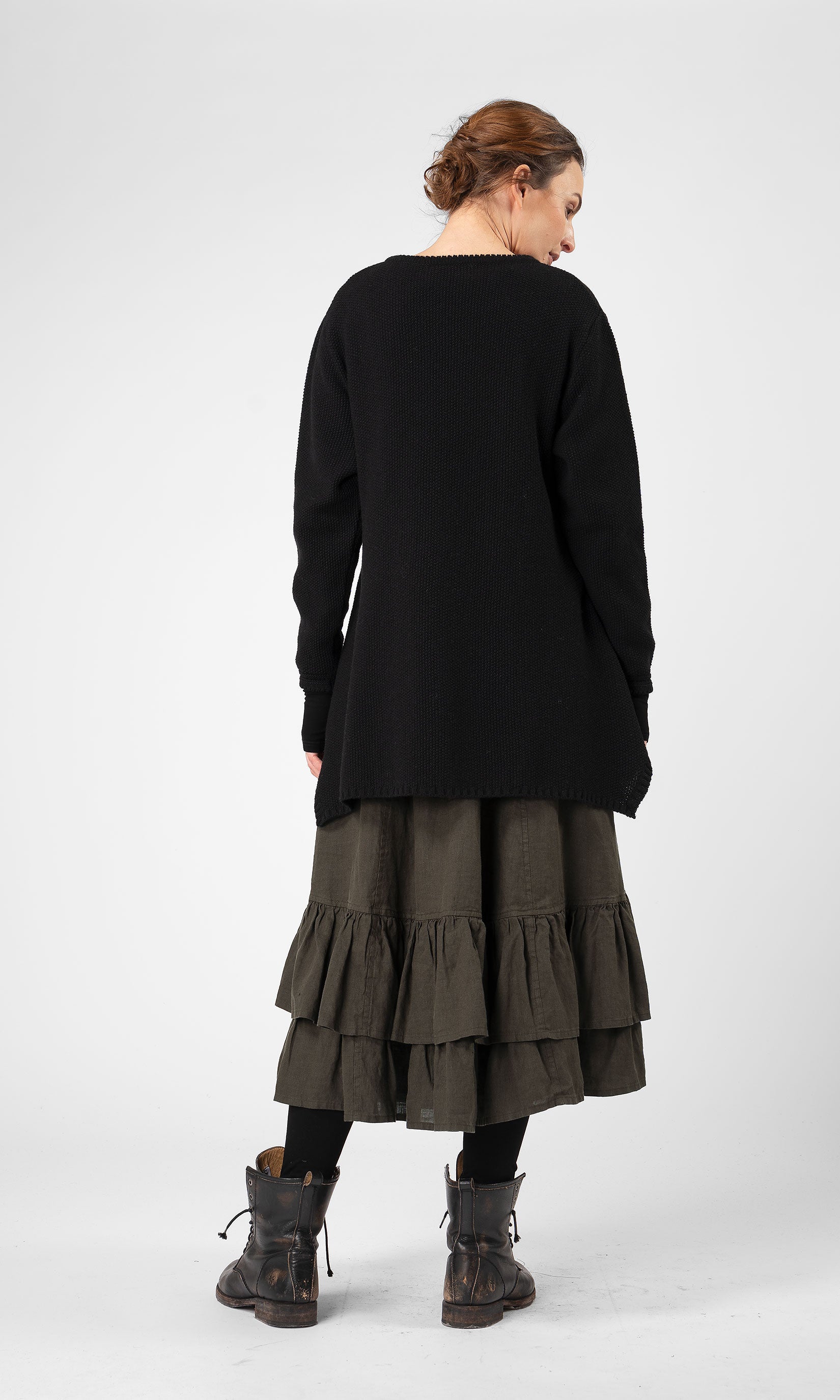A-line knitted wool sweater
