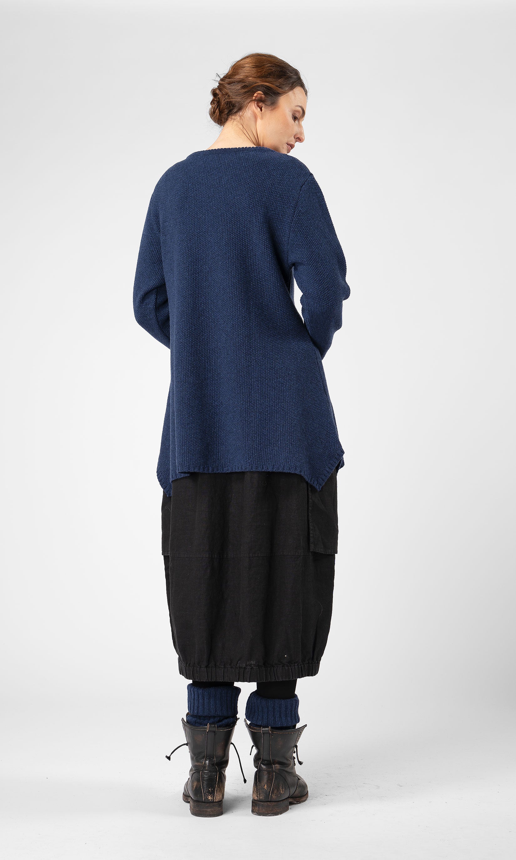 A-line knitted wool sweater
