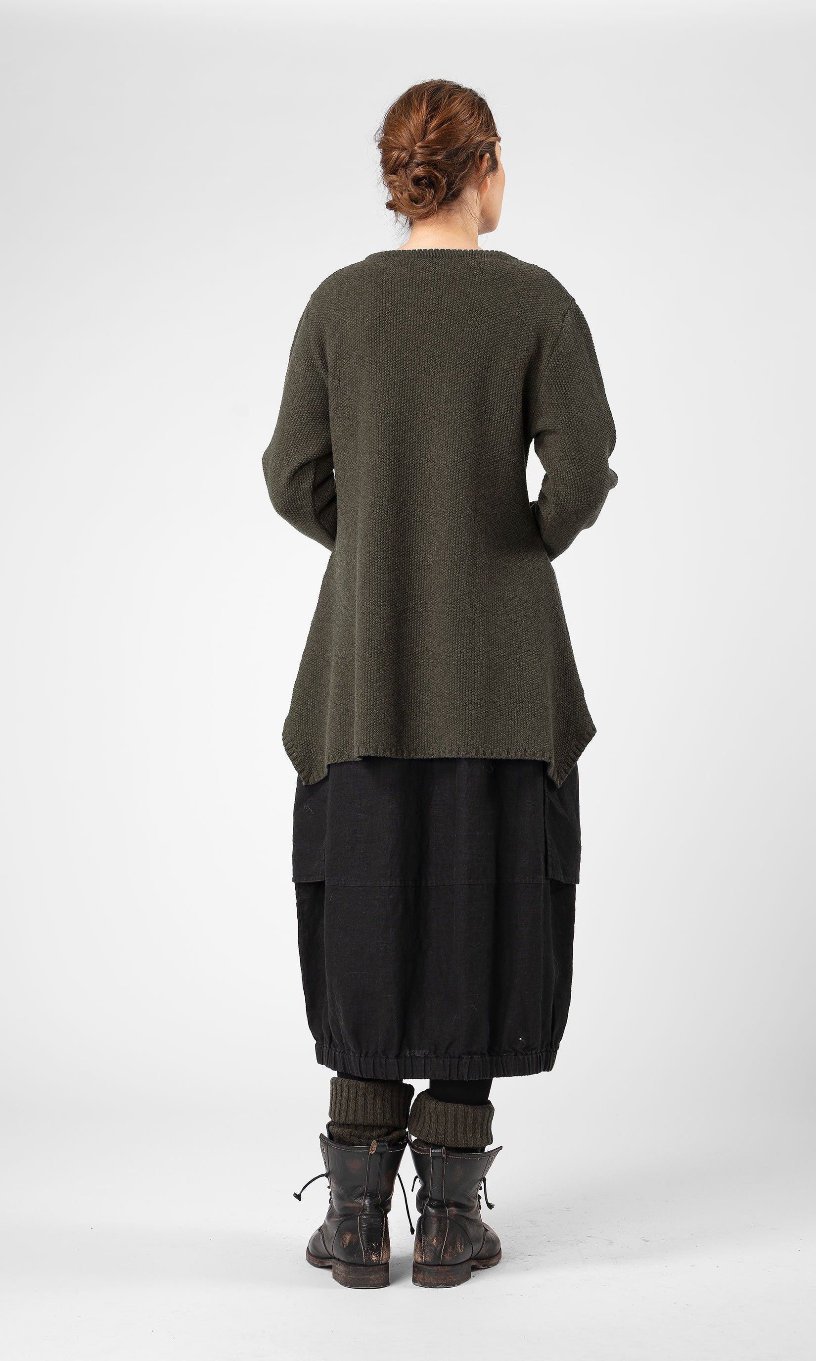 A-line knitted wool sweater