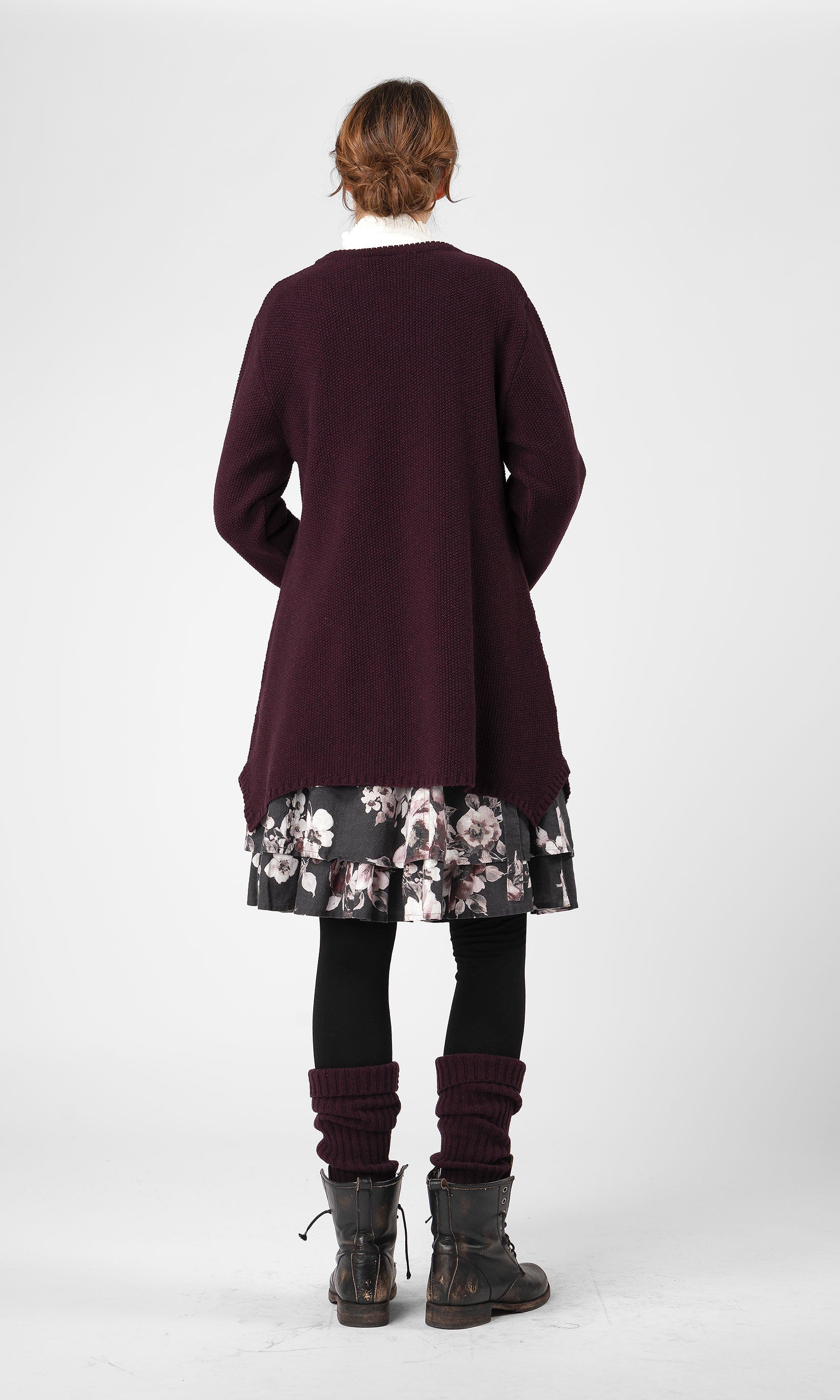 A-line knitted wool sweater
