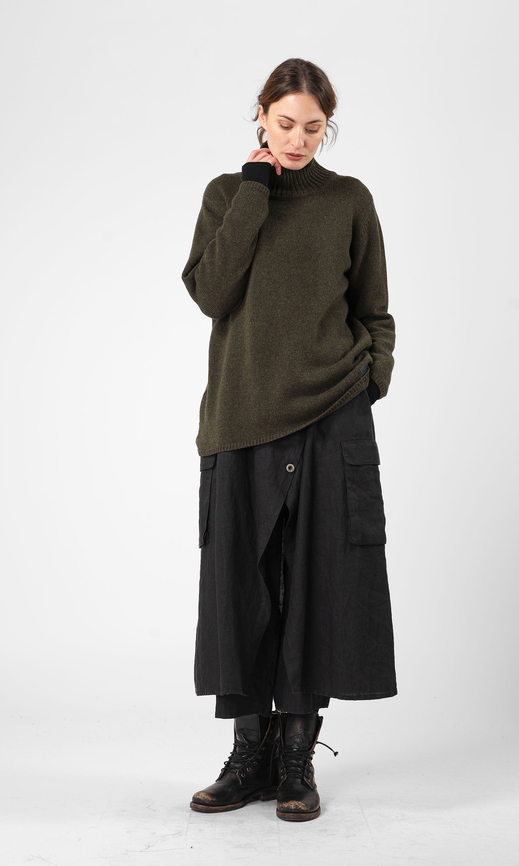 Polotröja i stickad ull