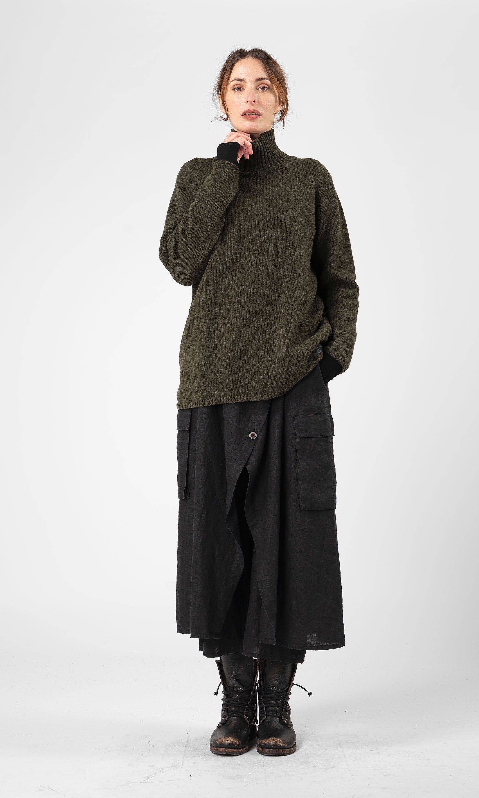 Gestricktes Poloshirt aus Wolle