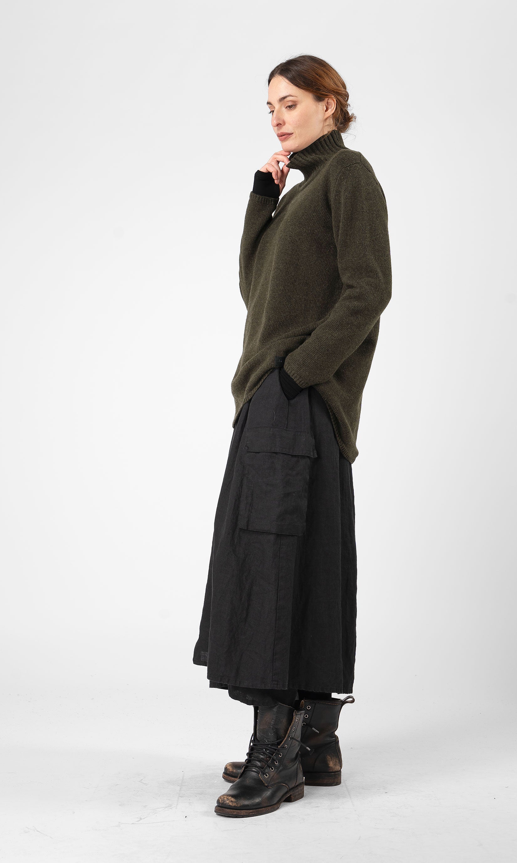 Polotröja i stickad ull