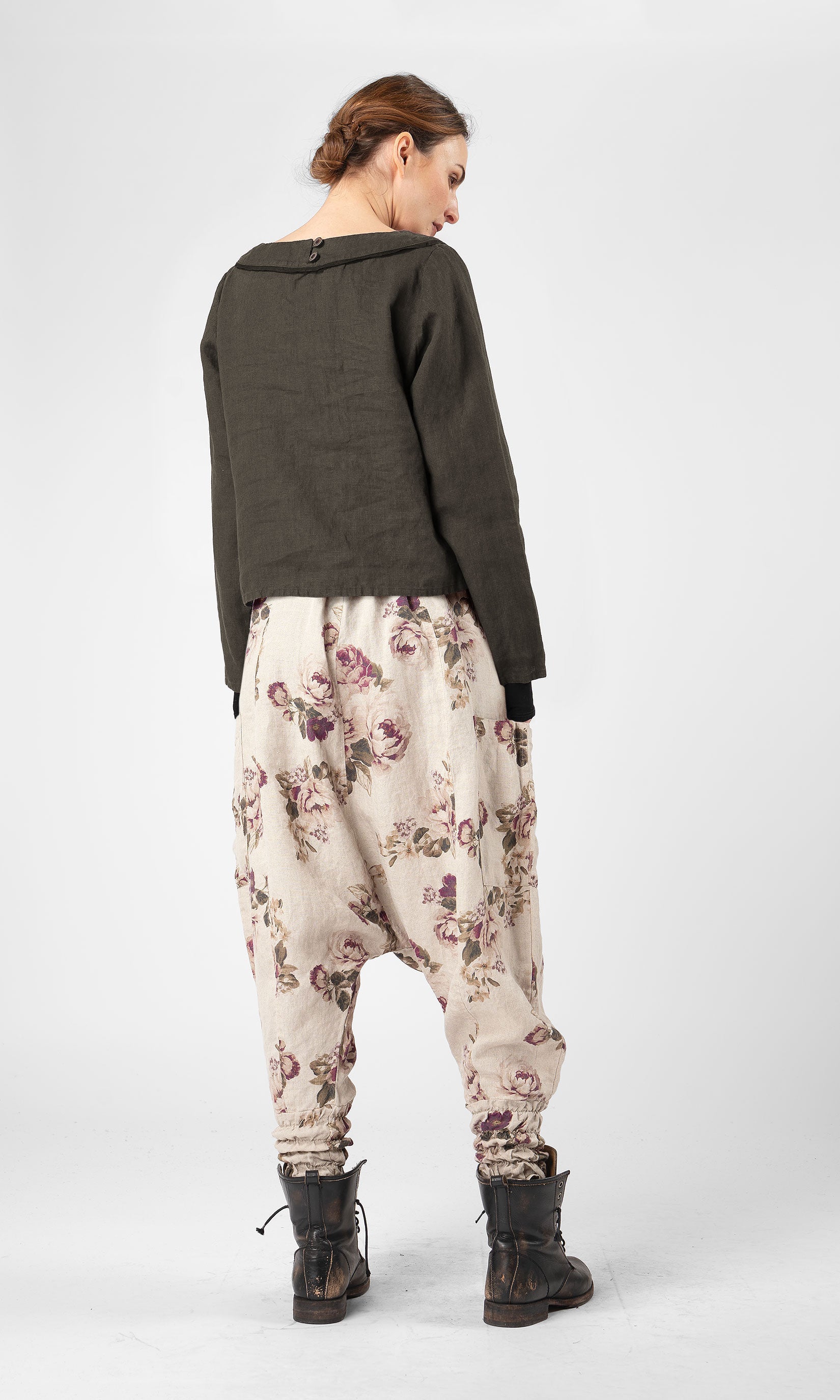 Leinentop mit langen Ärmeln