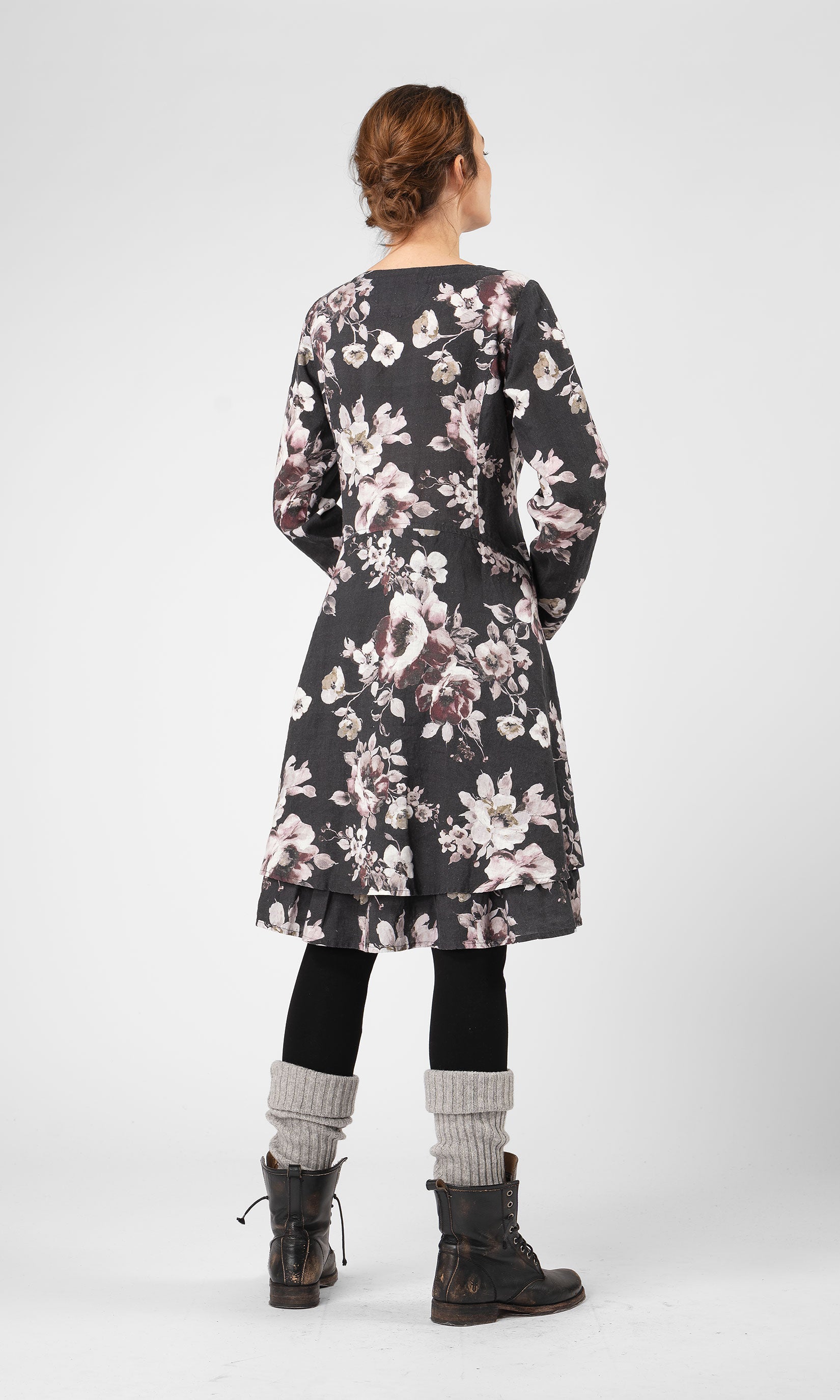 Leinenkleid mit Doppelröcken