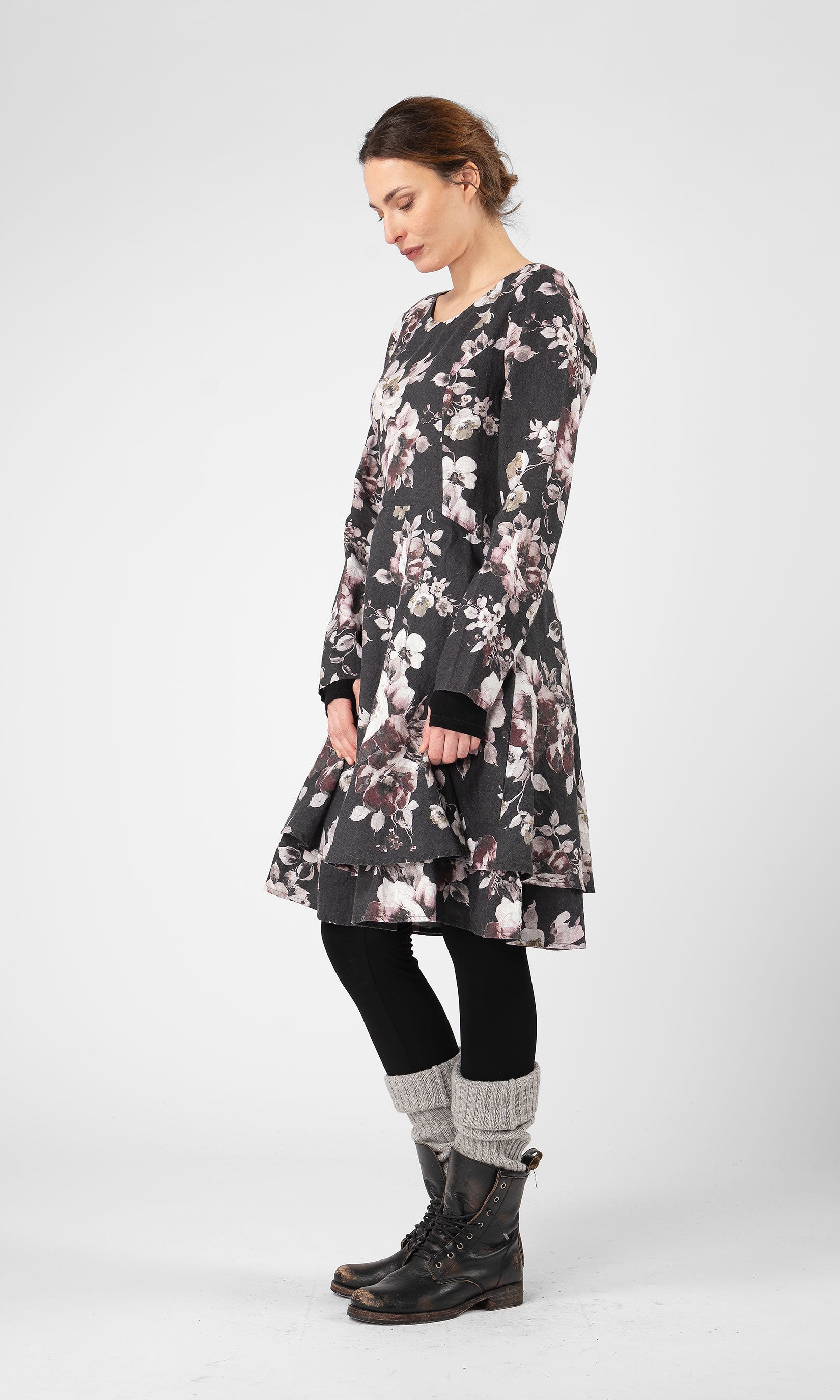 Leinenkleid mit Doppelröcken