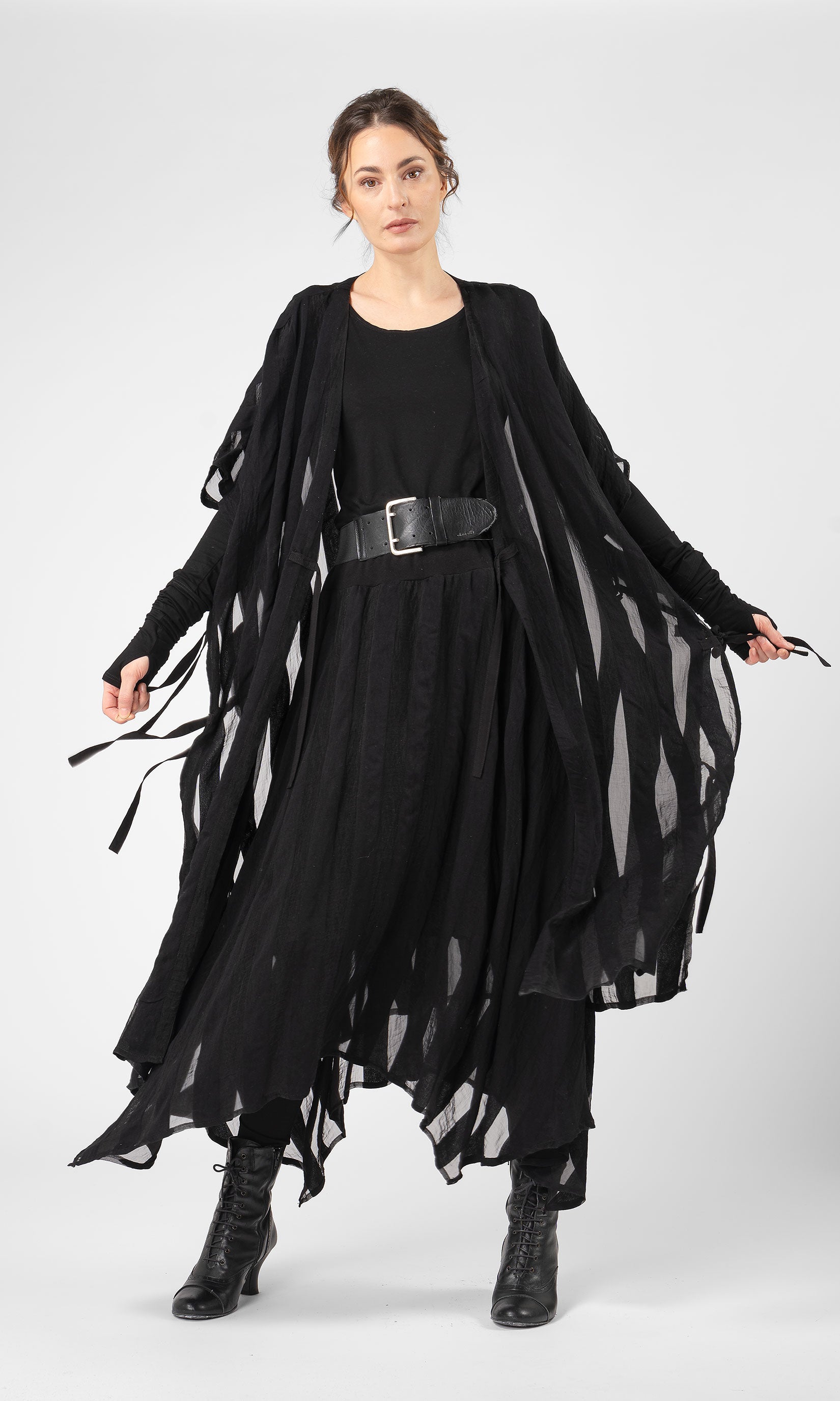 Gestreifter Kaftan aus Viskosemischung