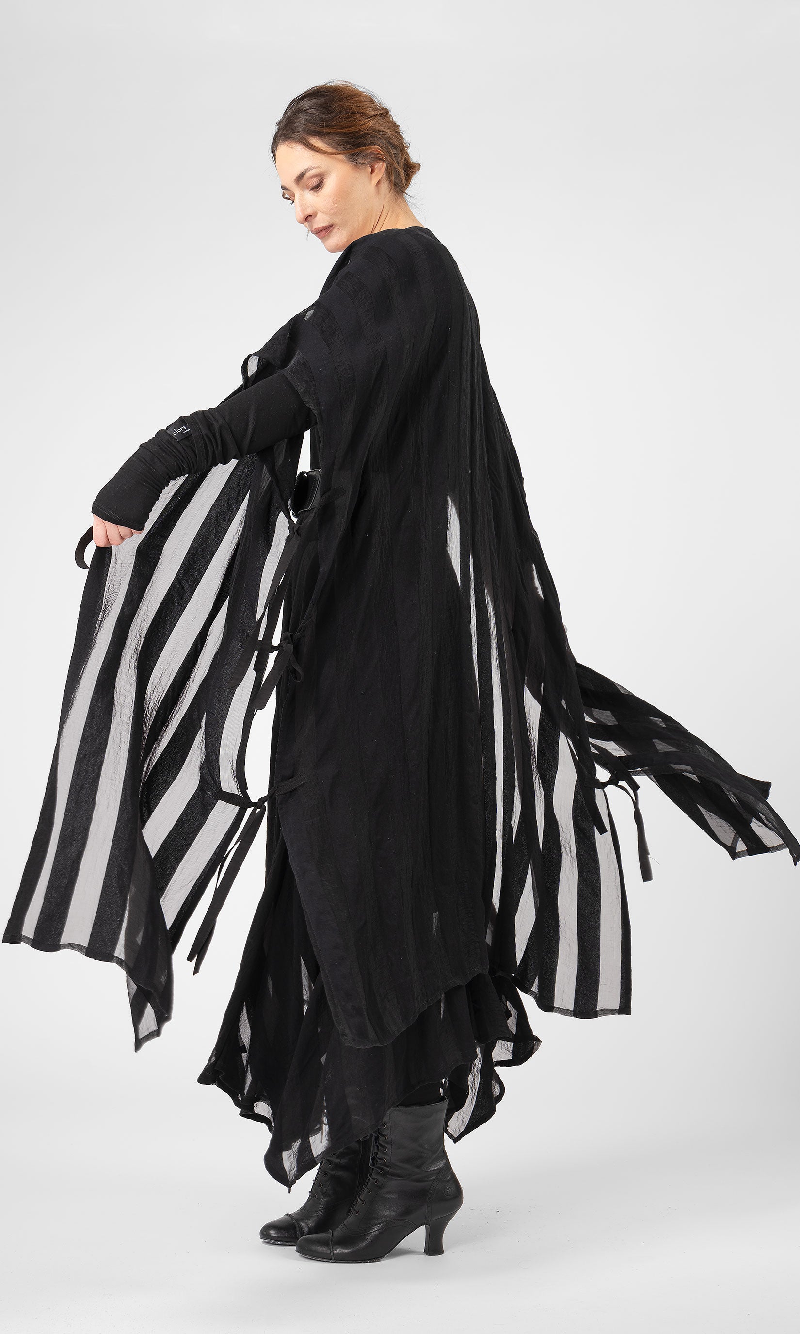 Gestreifter Kaftan aus Viskosemischung