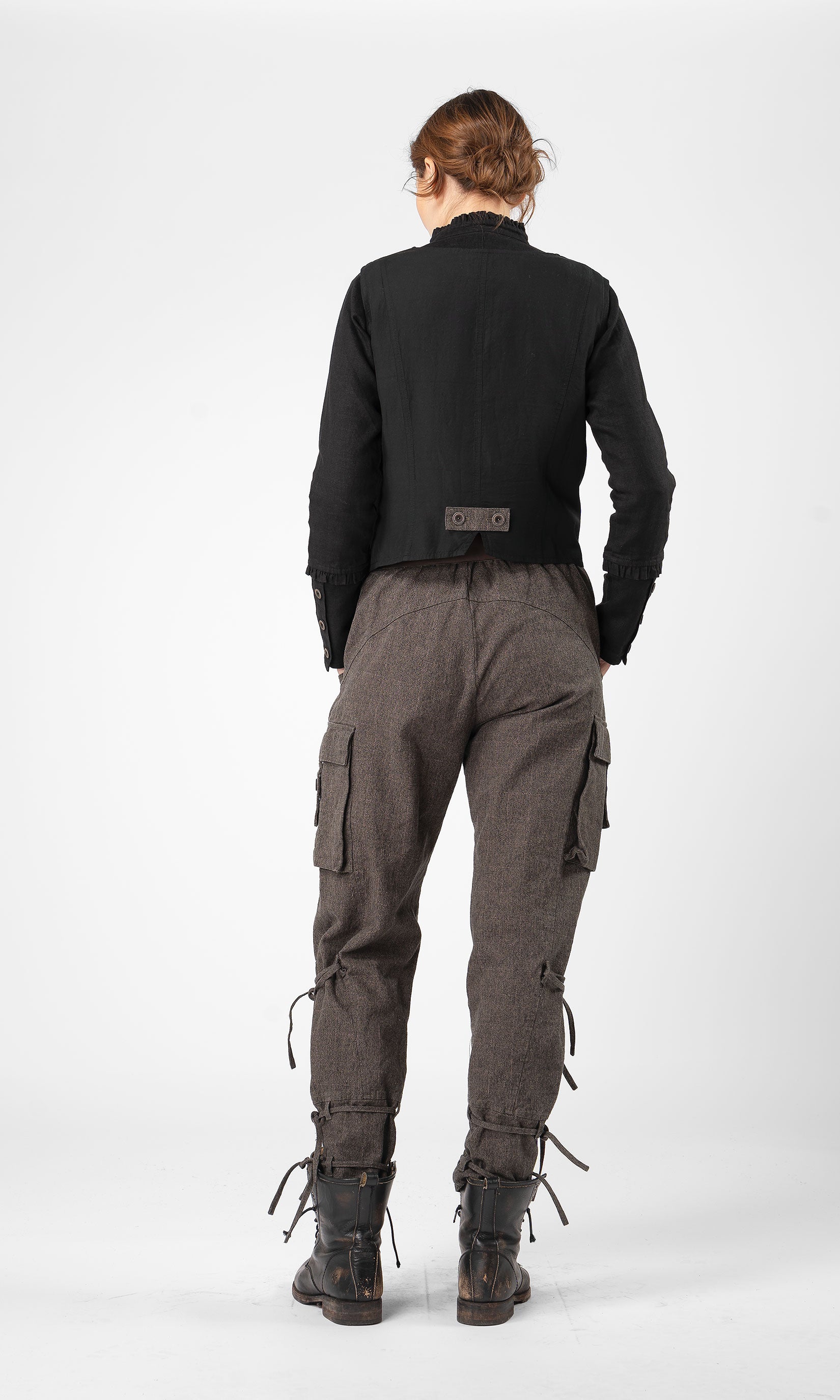 Suit vest in hemp and organic cotton, lined