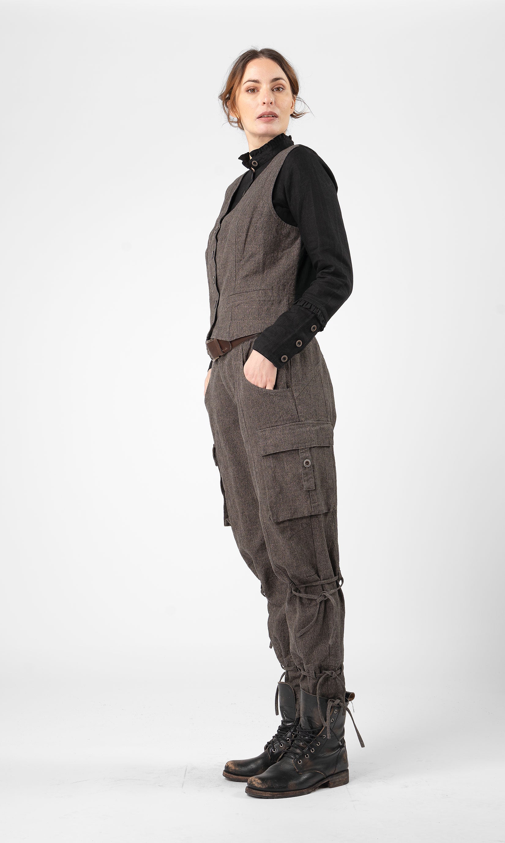 Anzugweste aus Hanf und Bio-Baumwolle, gefüttert