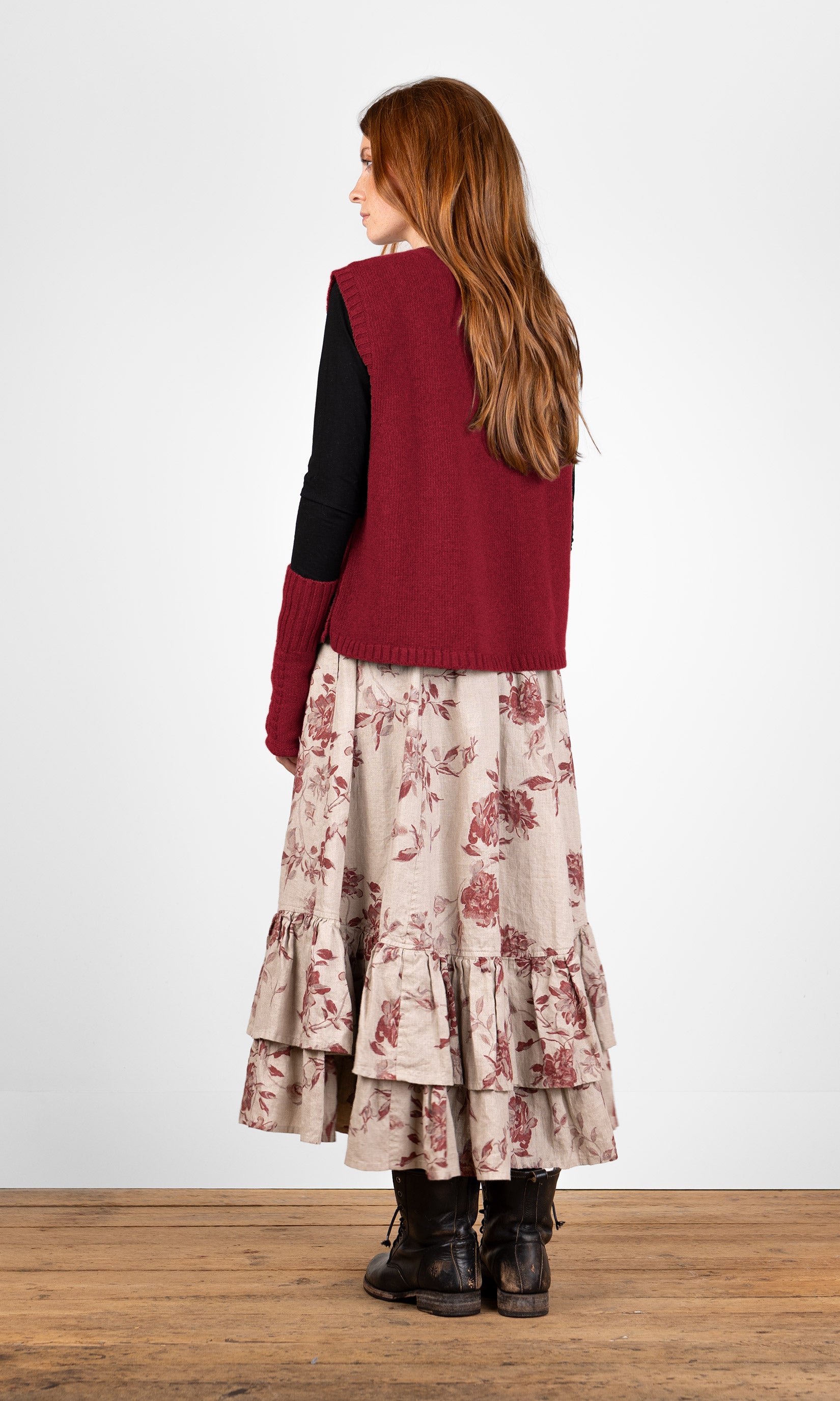 Knitted wool vest