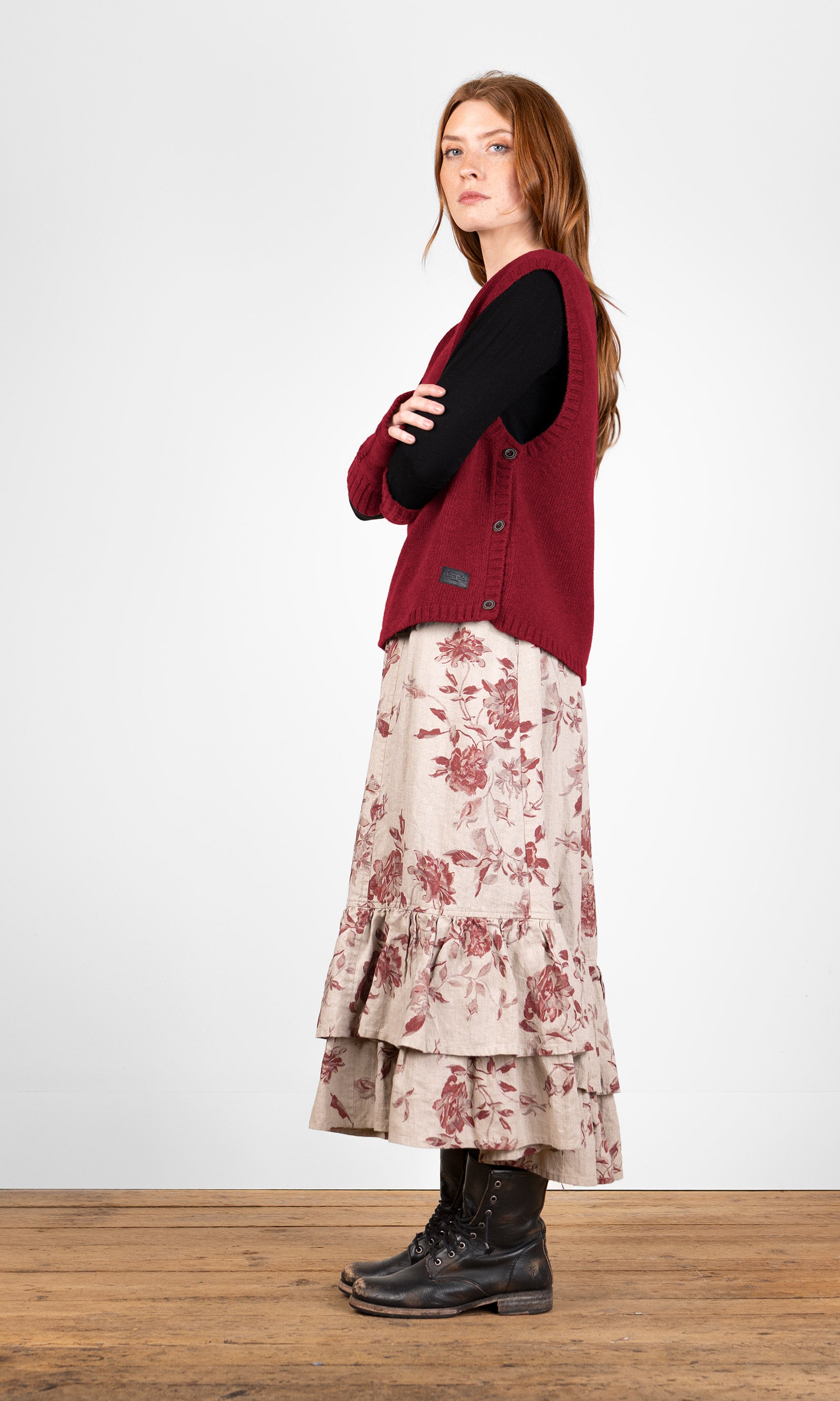 Knitted wool vest